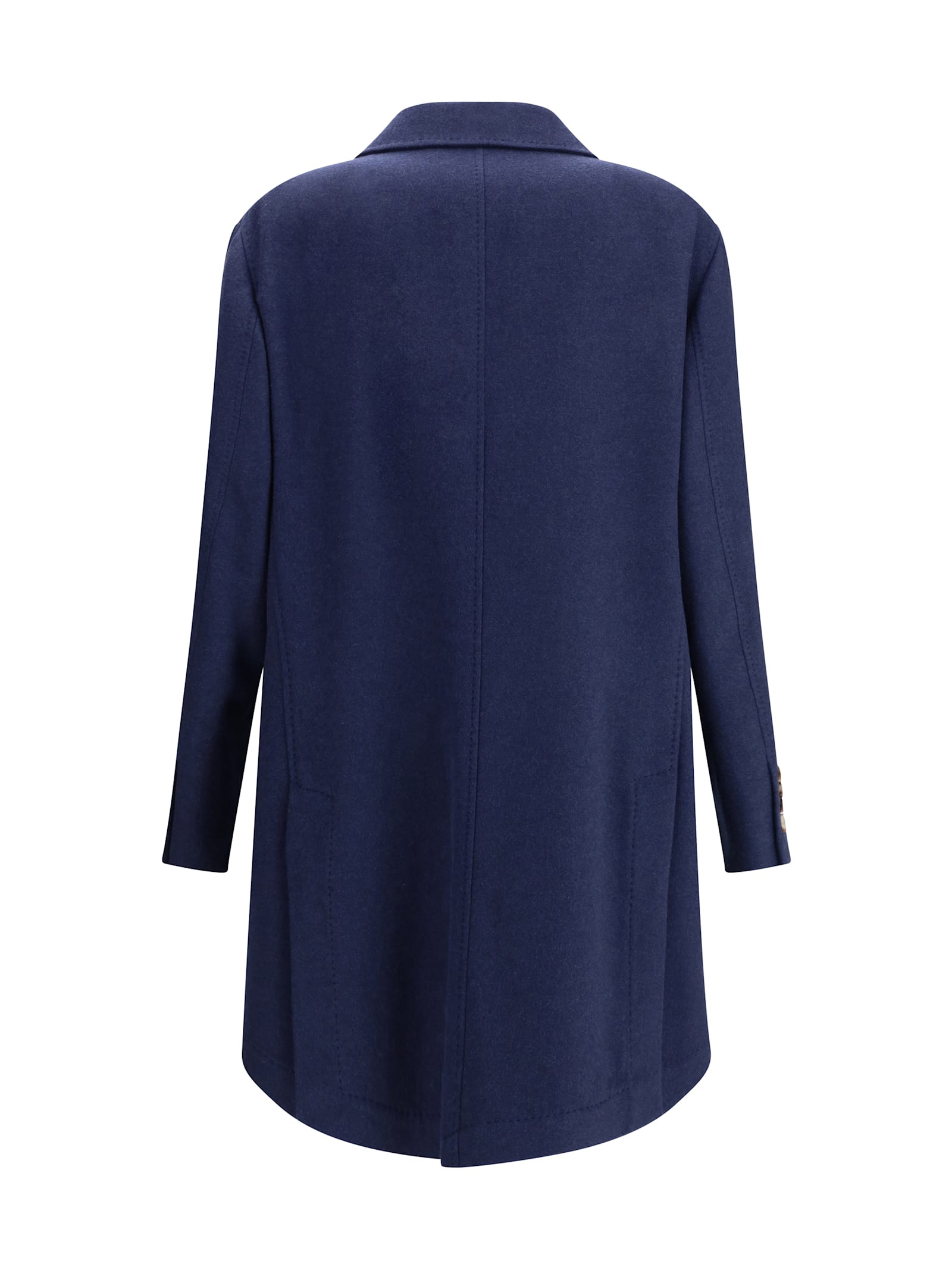Brunello Cucinelli Lightweight Cloth Coat In Blue