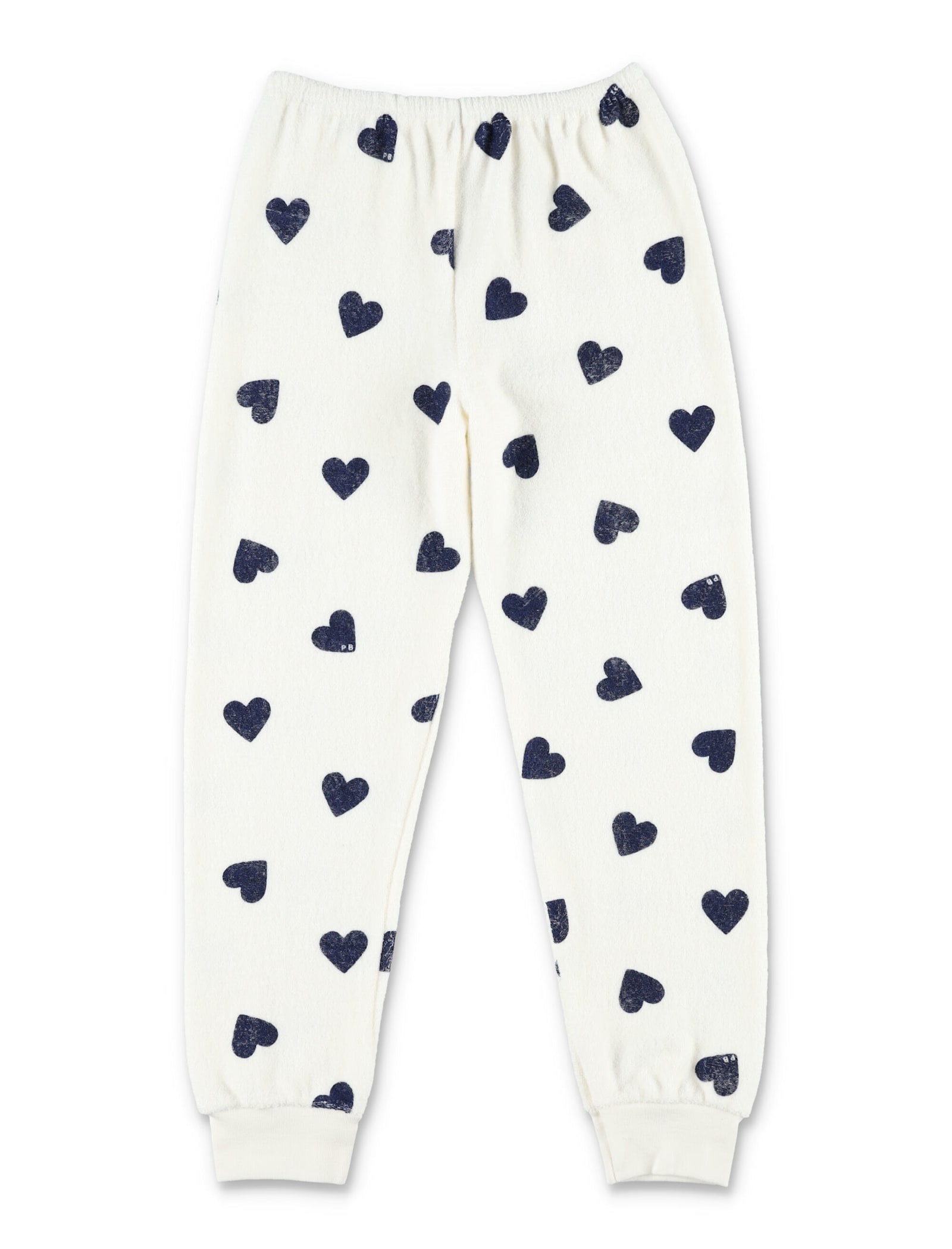 Petit Bateau Cotton Terry Pyjamas With Heart Print In White