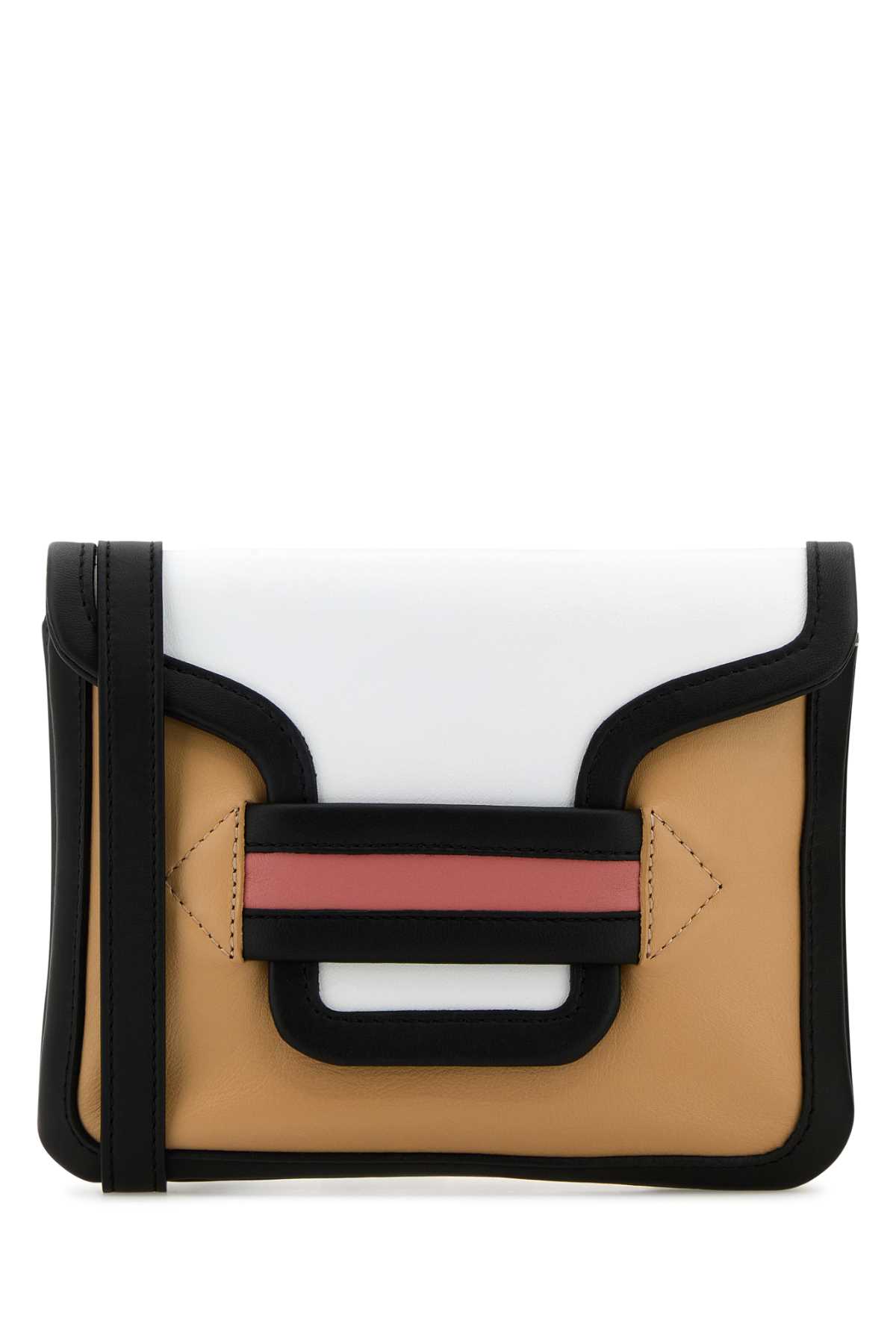 Pierre Hardy Multicolor Leather Alpha Clutch In Multibeige