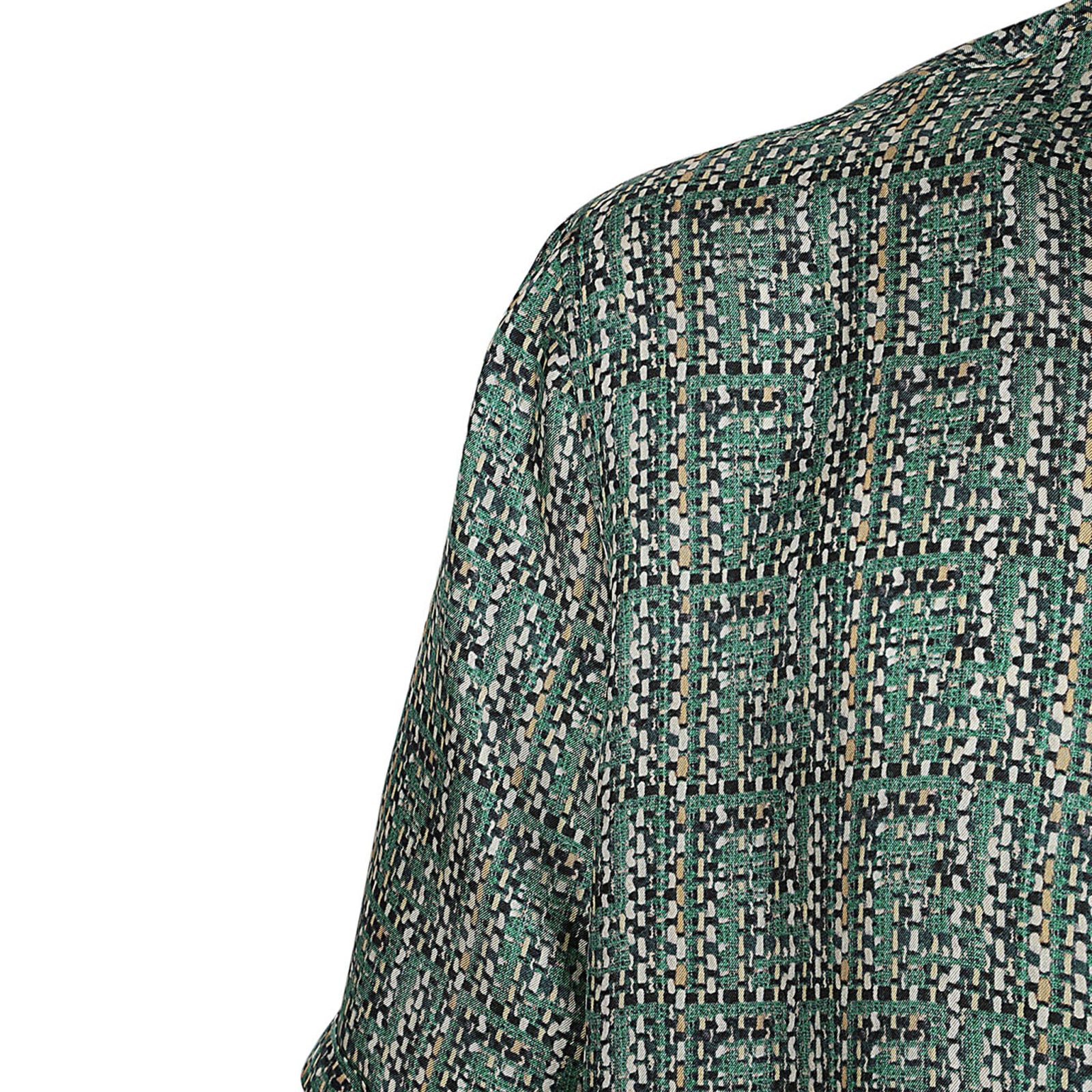 Shop Fendi Silk Shirt In Green