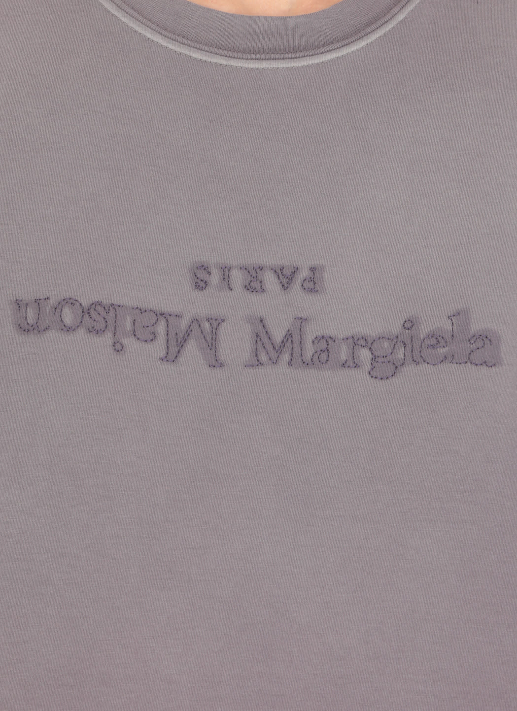 Shop Maison Margiela Cotton T-shirt In Purple