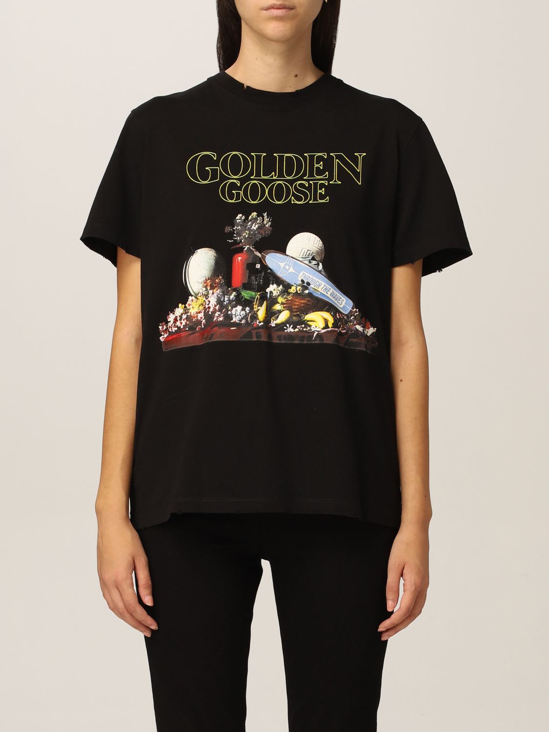 Golden Goose T-shirt Golden Goose T-shirt In Cotton Jersey With Graphic Print