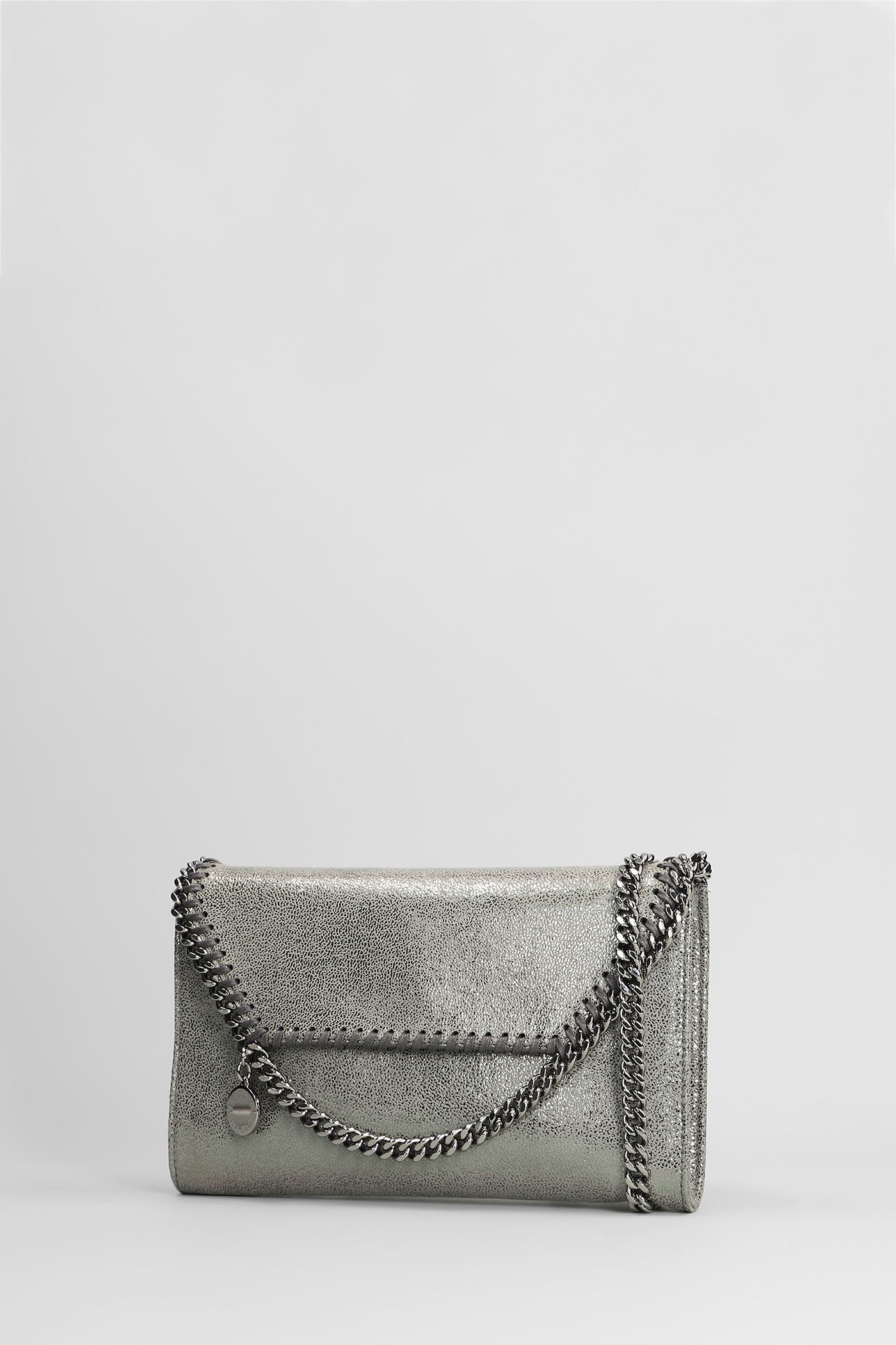 Stella Mccartney Falabella Wallet Shoulder Bag In Grey Polyester In Gray
