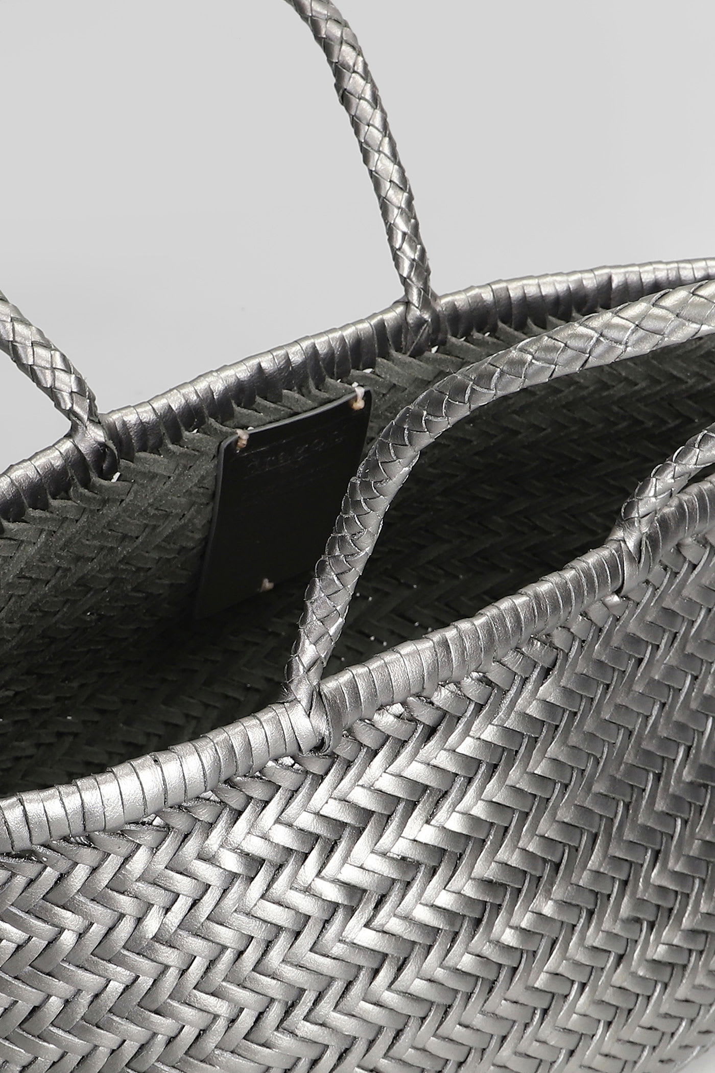 Dragon Diffusion Bamboo Triple Jump Tote In Gunmetal Leather In Gray