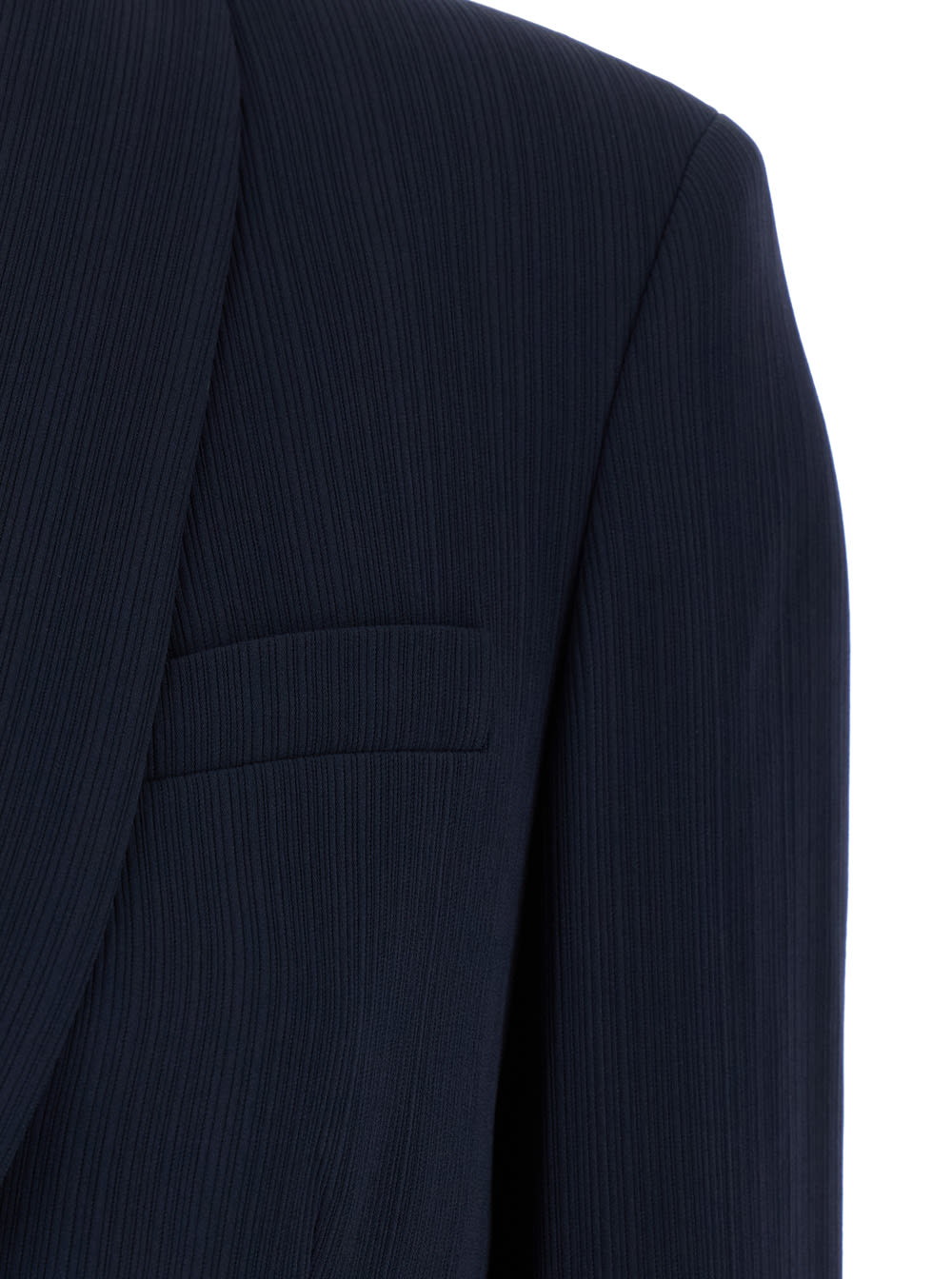 Theory Blue Single-breasted Jacket With Shawl Collar In Cady Woman In Blu