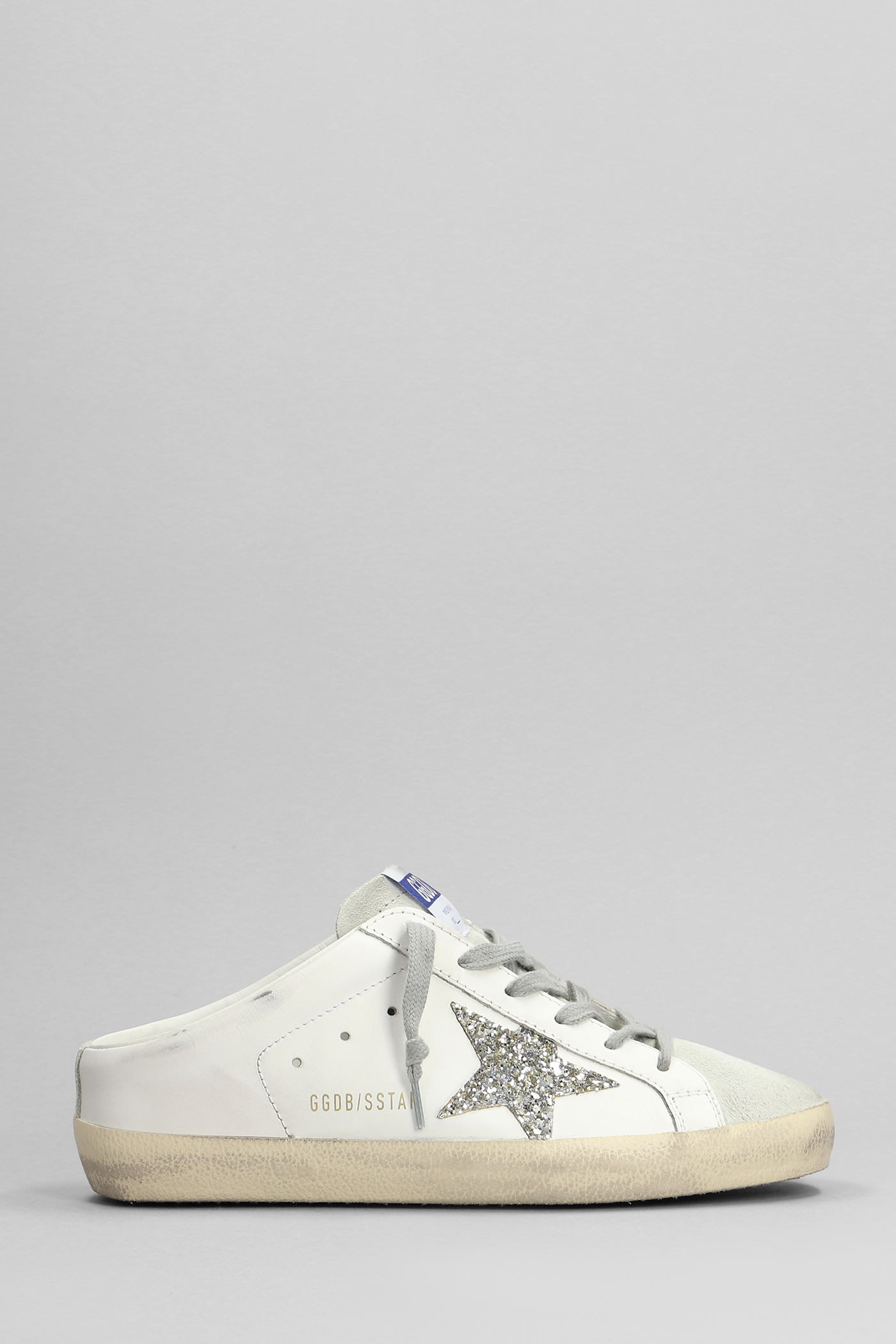 Golden Goose Superstar Sneakers In White Suede And Leather In White
