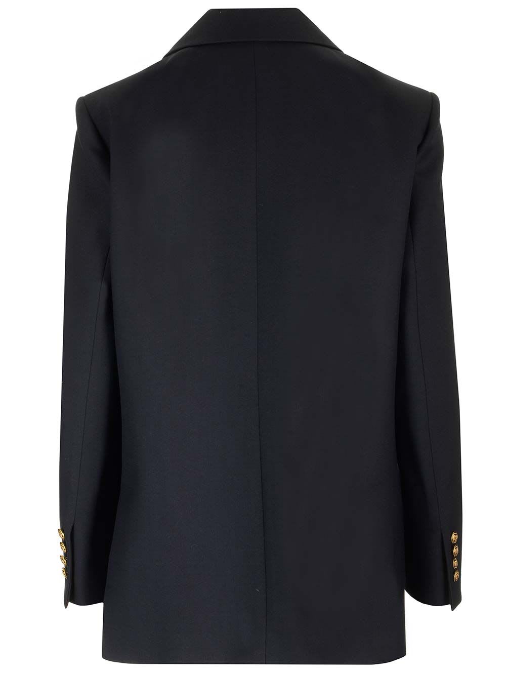 Shop Blazé Milano Alcanara Double-breasted Blazer In Blue