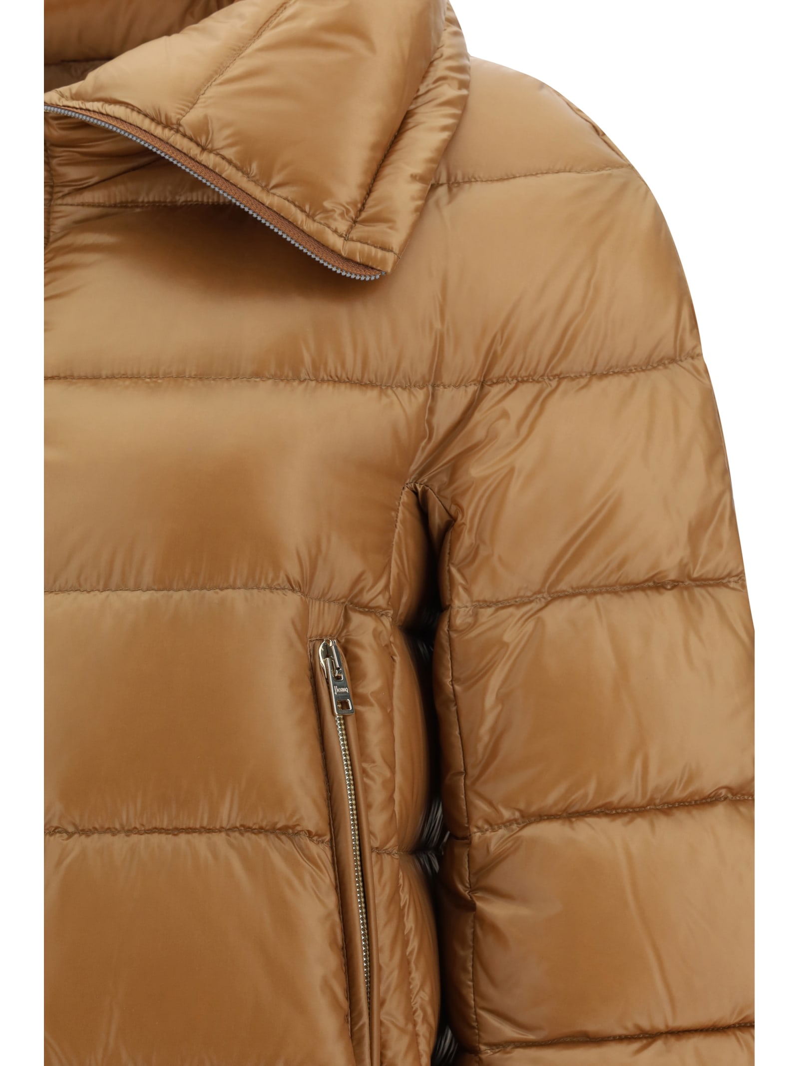 Shop Herno Down Jacket In Cammello