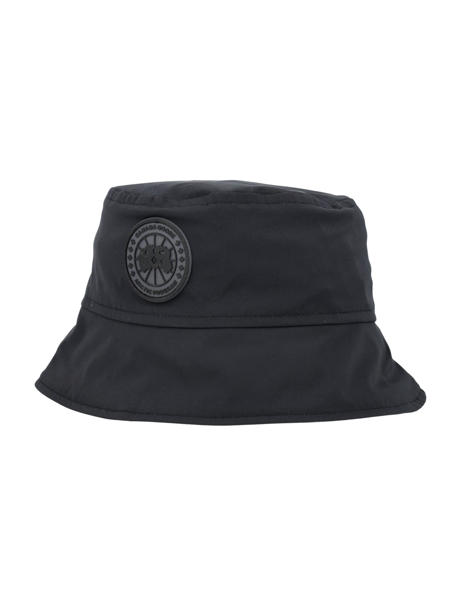 Shop Canada Goose Cg Horizon Reversible Bucket Hat In Black/northstar White