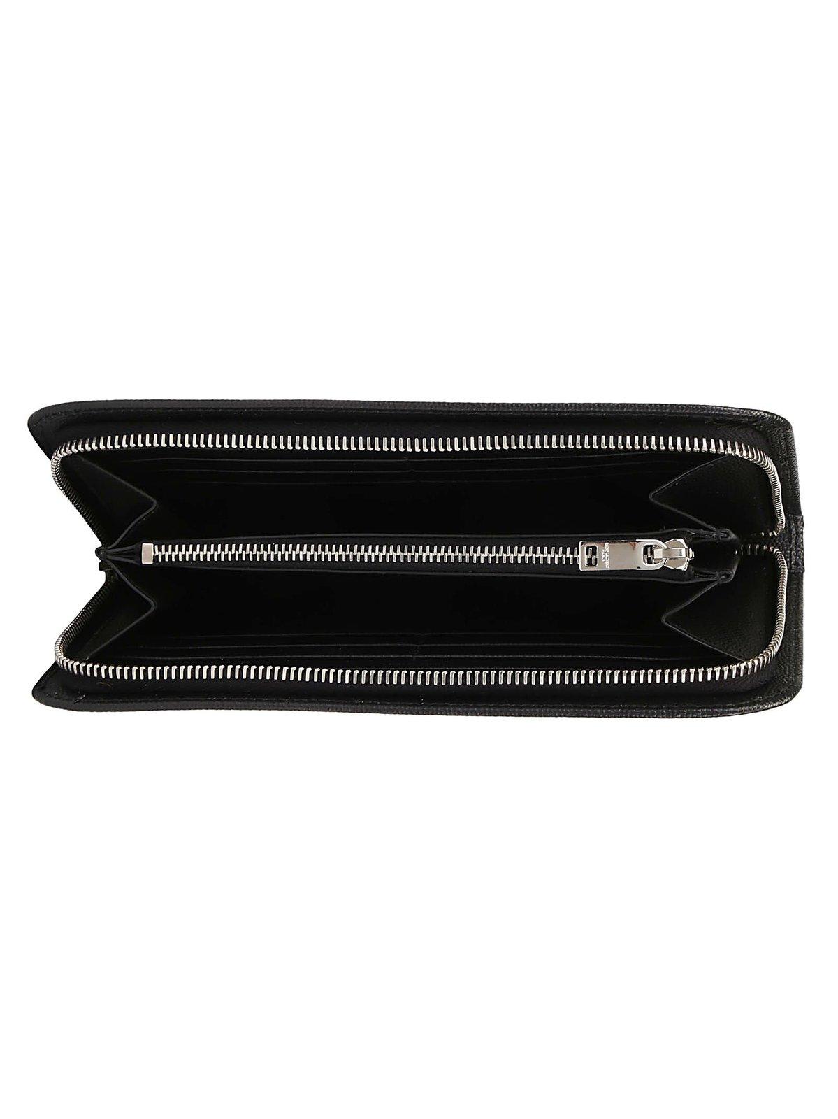 SAINT LAURENT BLACK LEATHER WALLET