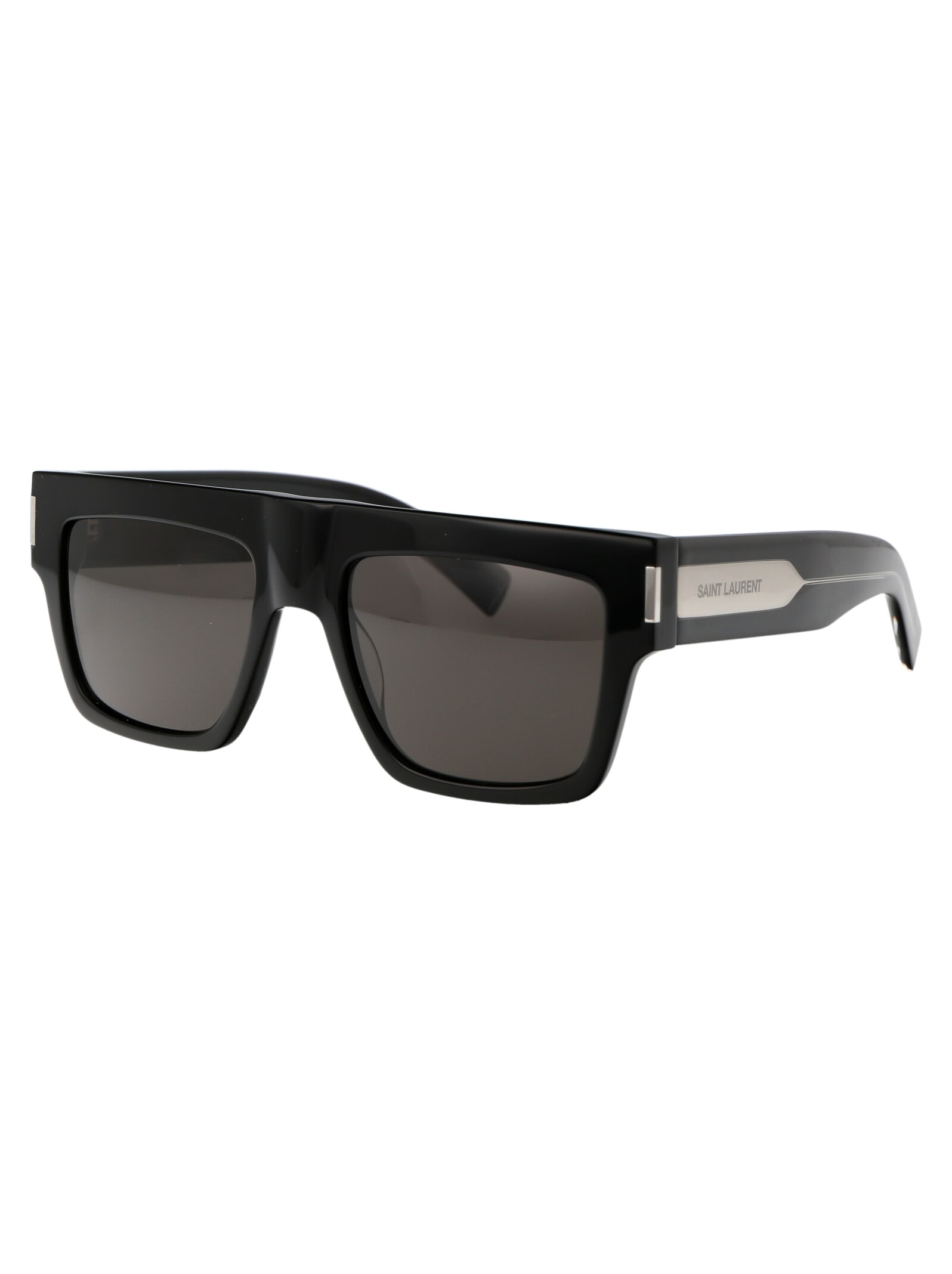 Shop Saint Laurent Sl 628 Sunglasses In 001 Black Crystal Black