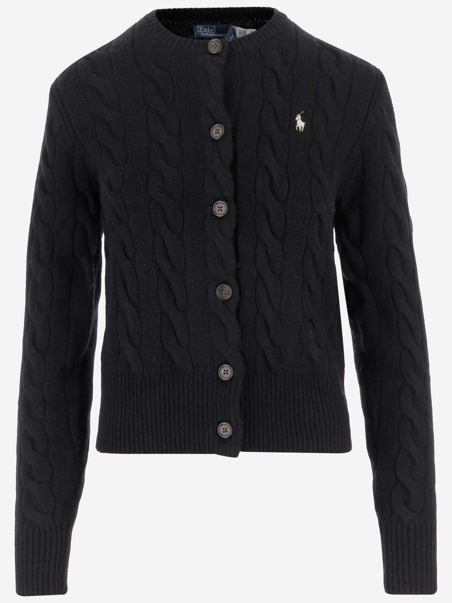 Wool And Cashmere Cardigan With Logo