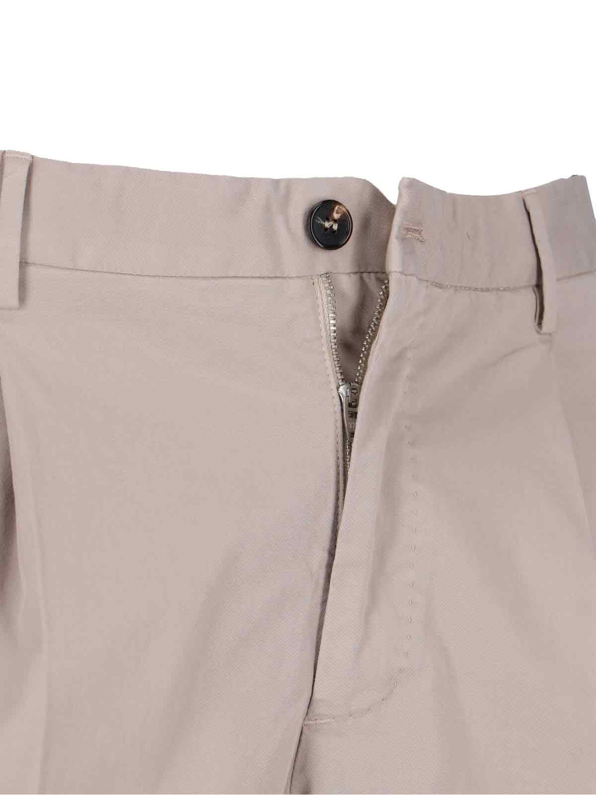 Incotex Straight Leg Trousers With Belt Loops In Beige