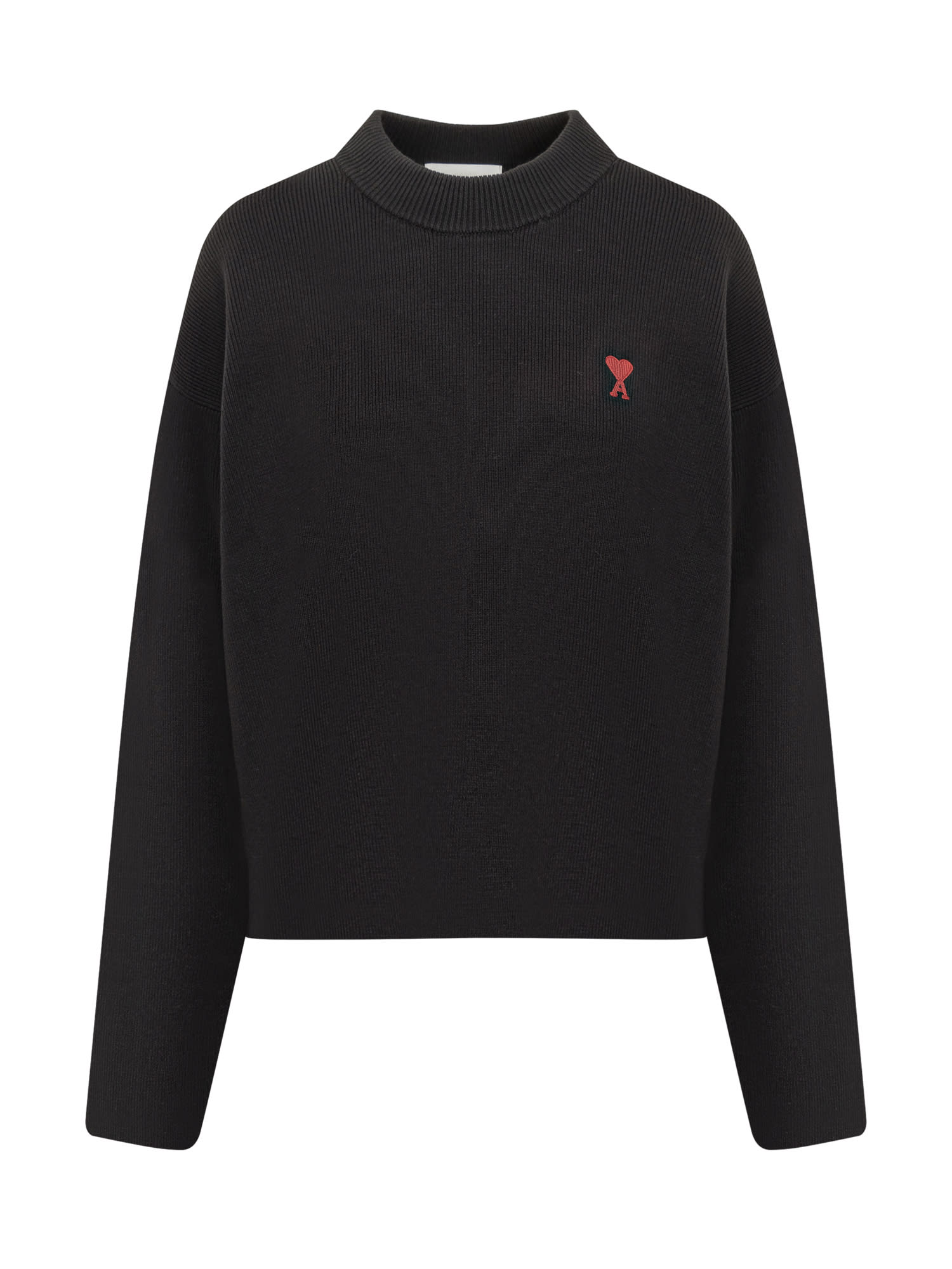 Shop Ami Alexandre Mattiussi Sweater With Logo In Black