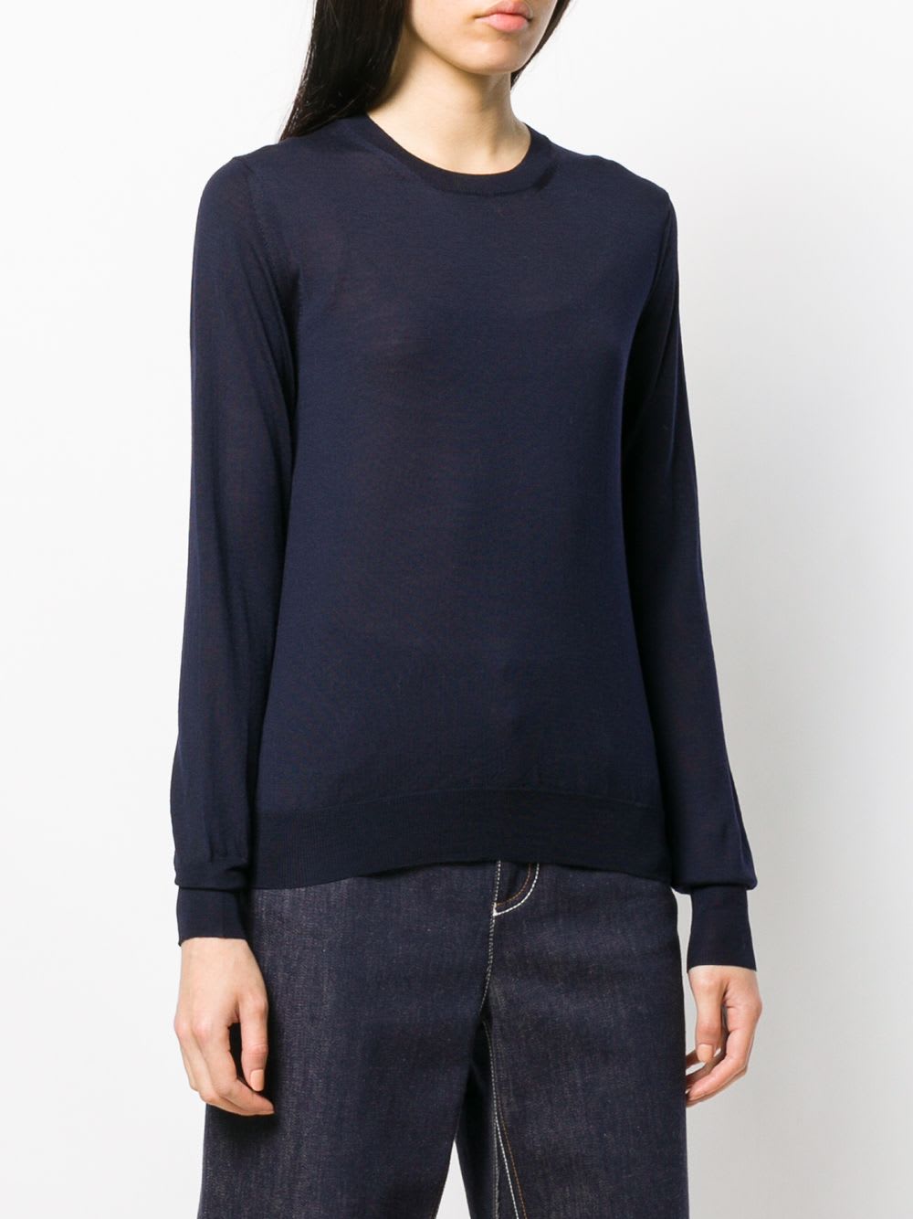 Roberto Collina Crewneck Sweater In Blue