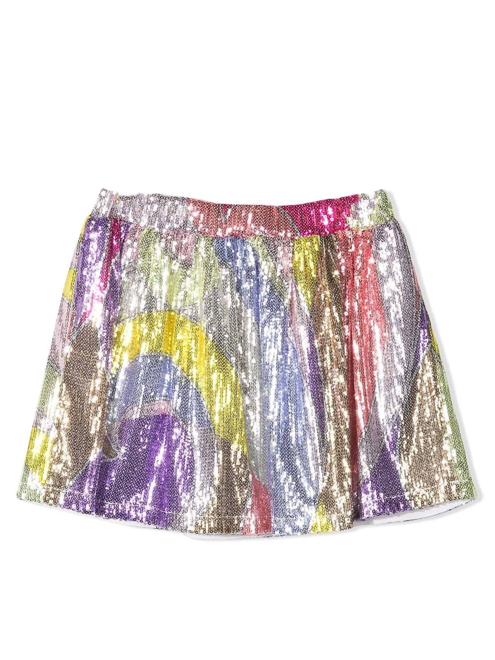 Emilio Pucci Multicolour Sequin Embellishment Skirt