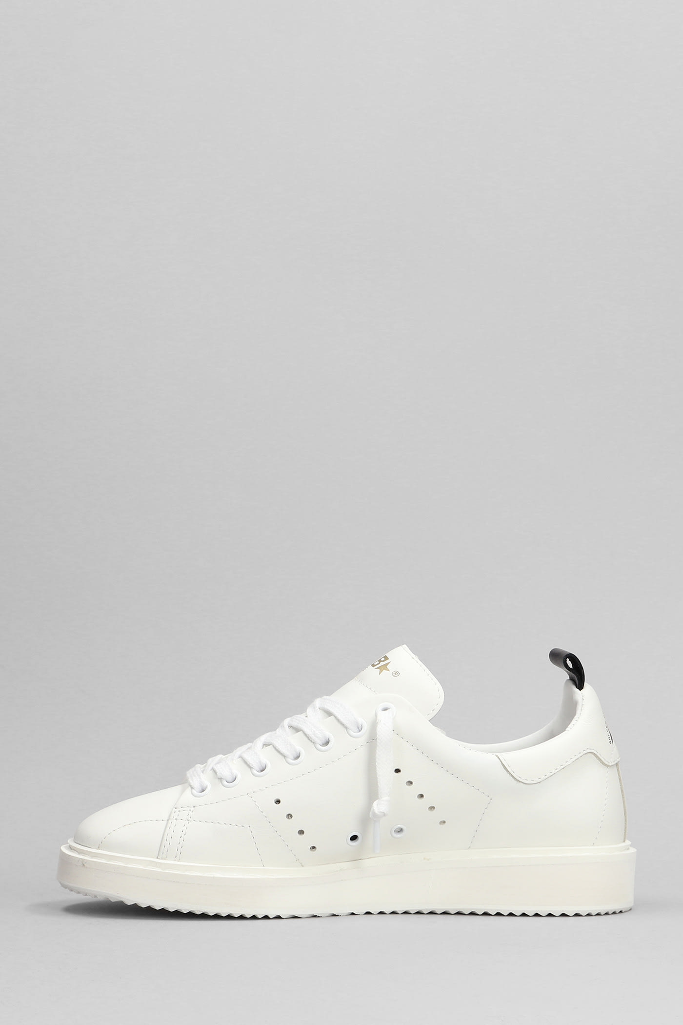 Shop Golden Goose Starter Sneakers In White Leather