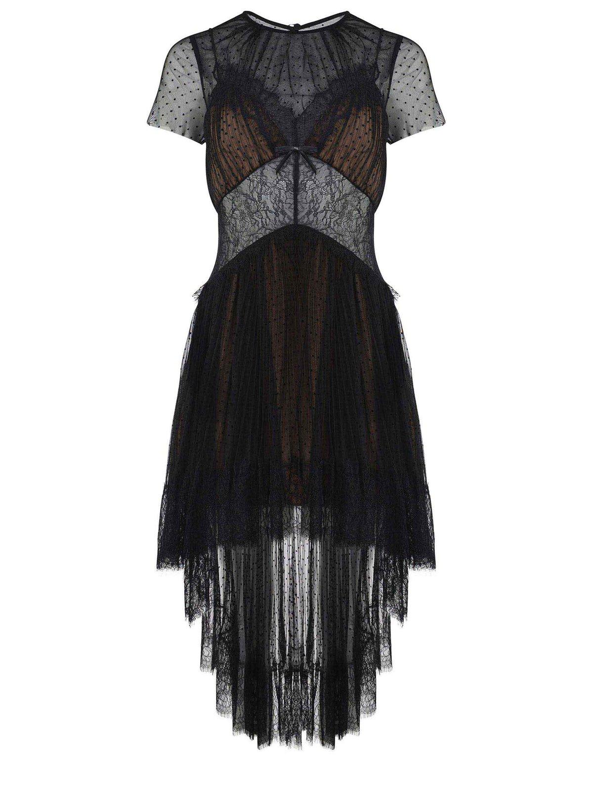 Dot Mesh Mini Dress
