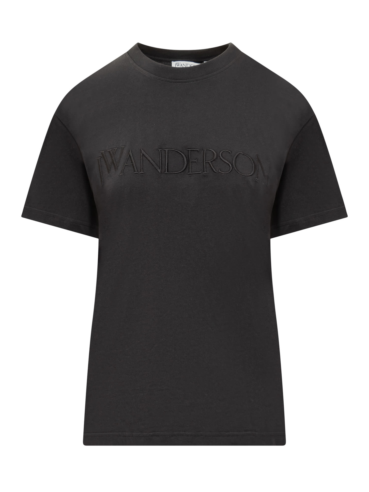 Shop Jw Anderson Logo Embroidery T-shirt In Black