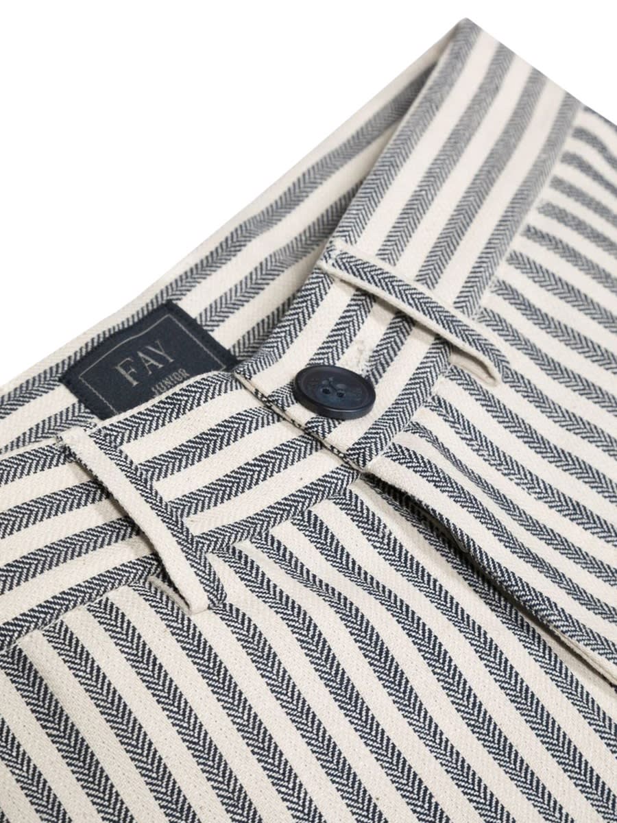 Shop Fay Striped Pants In Multicolour