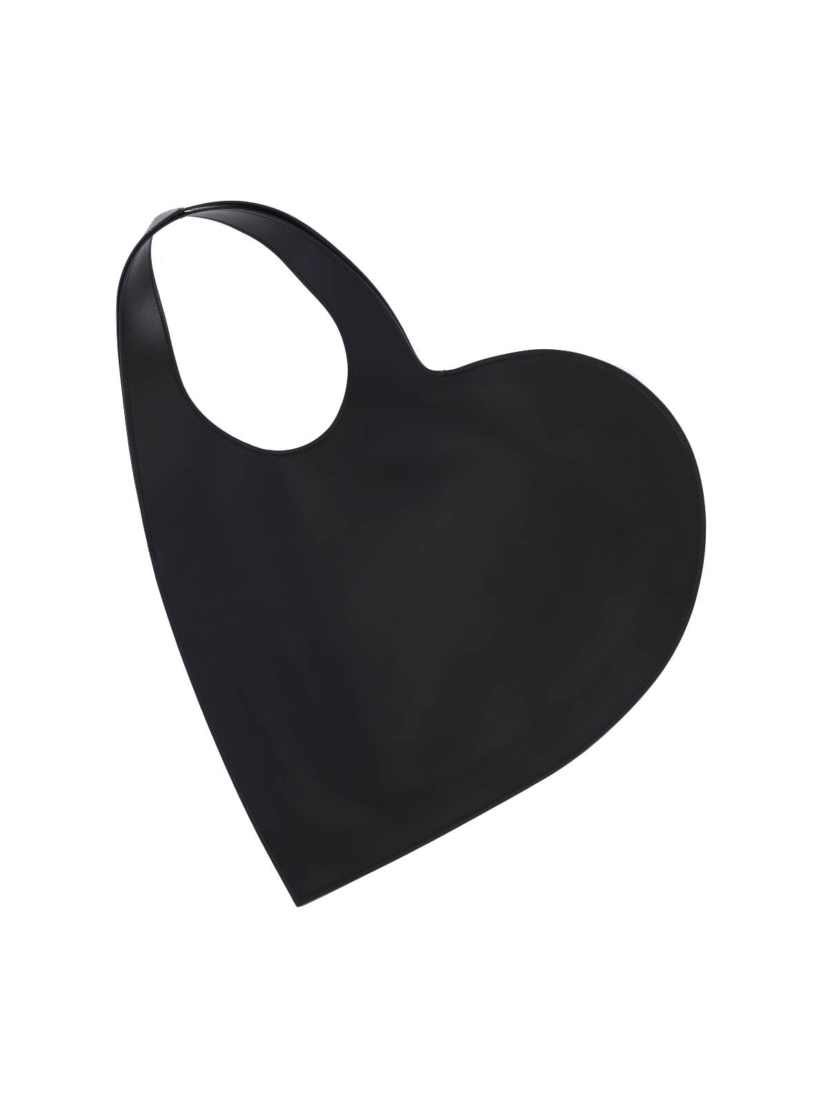 Coperni Heart-shaped Black Bag With Adjustable Shoulder Strap In Black