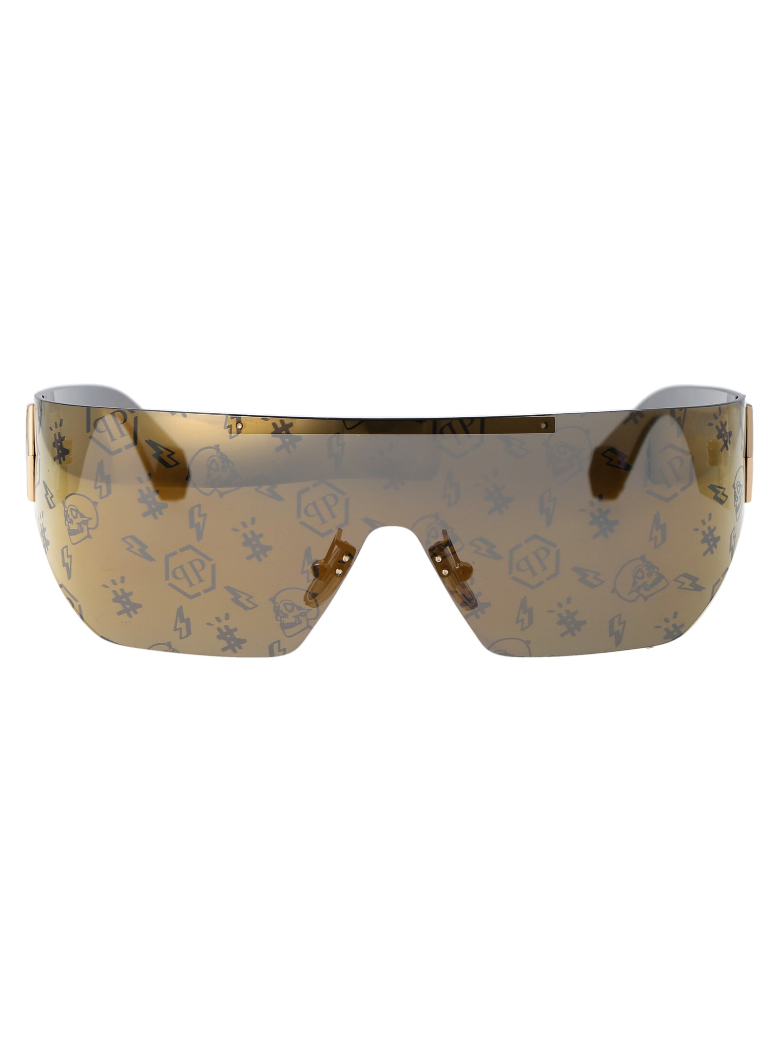 Shop Philipp Plein Spp029m Sunglasses In 300l Rose Gold