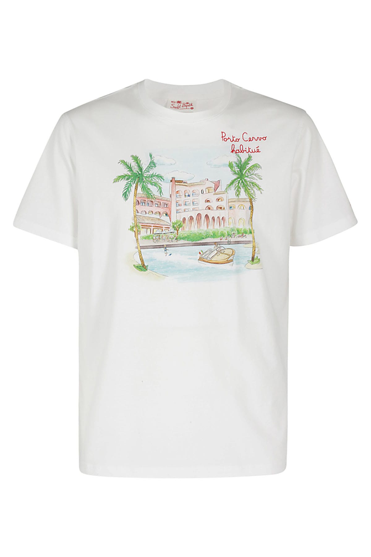Mc2 Saint Barth Cotton Classic T Shirt In White