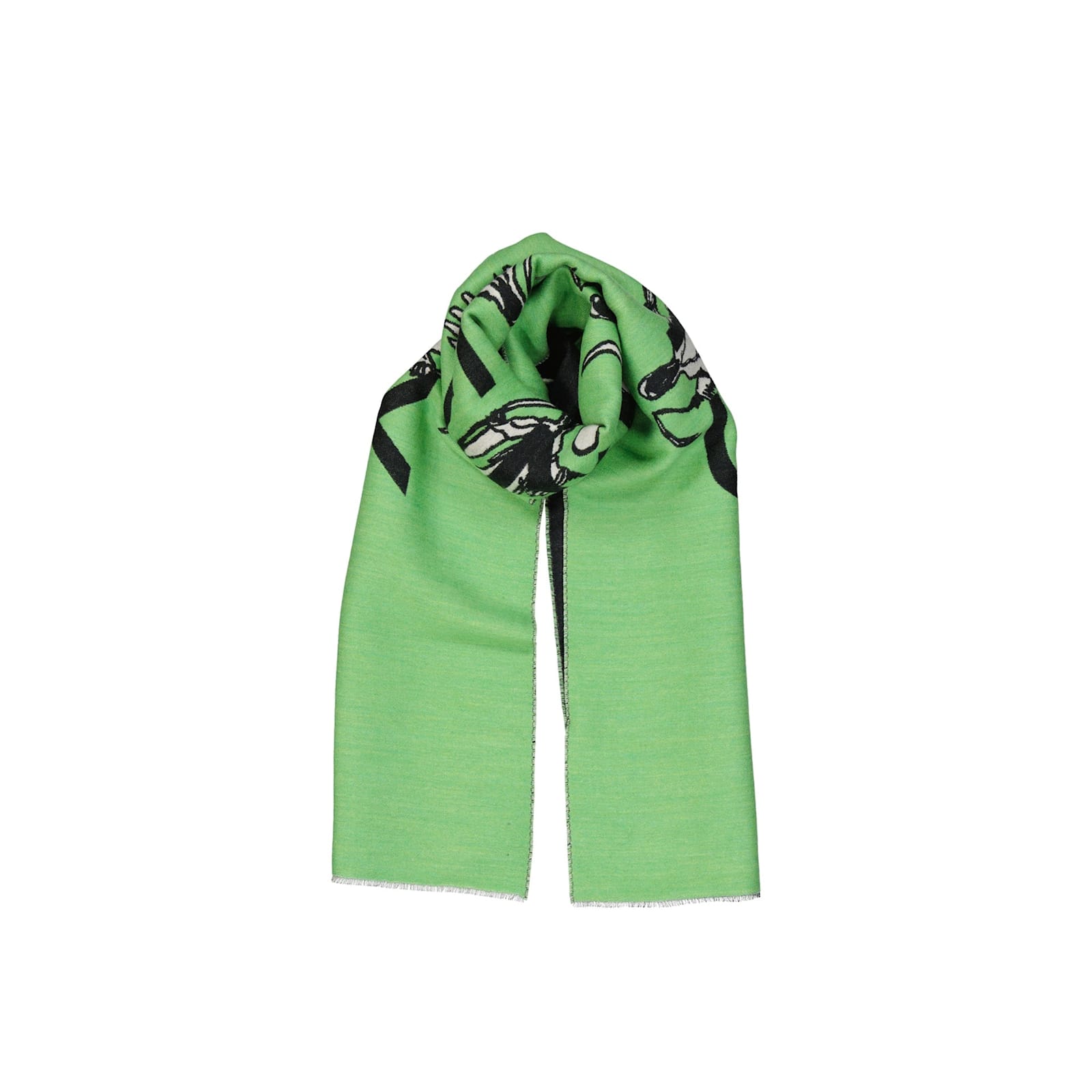 Givenchy Logo Wool Scarf Men In Green