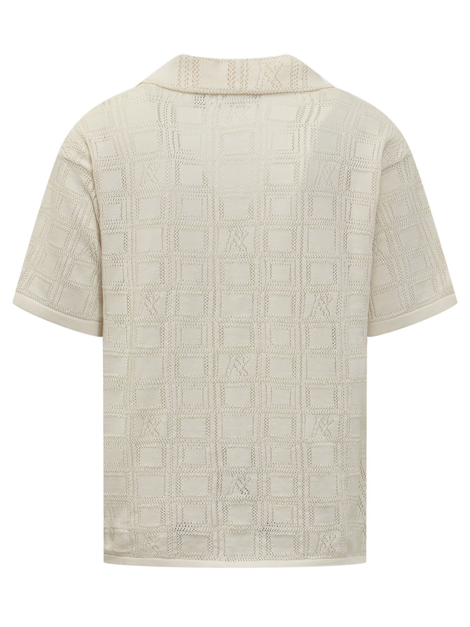 Shop Represent Shirt With Geometric Pattern In White