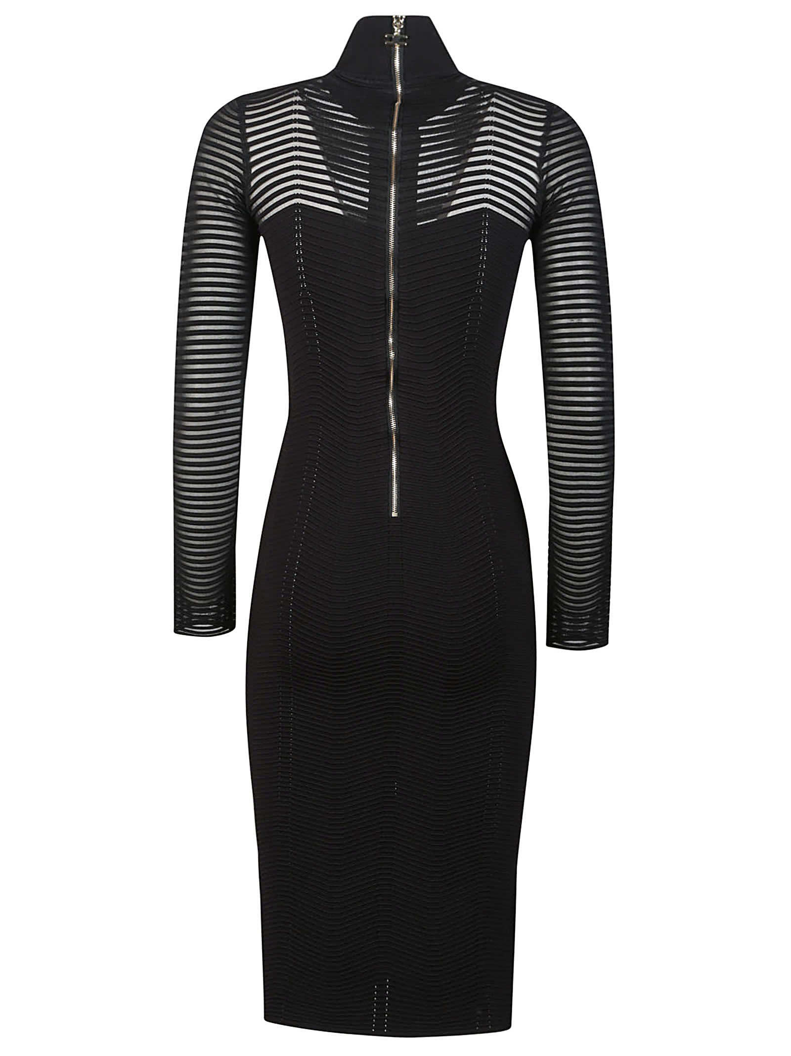 Shop Elisabetta Franchi Dress In Nero