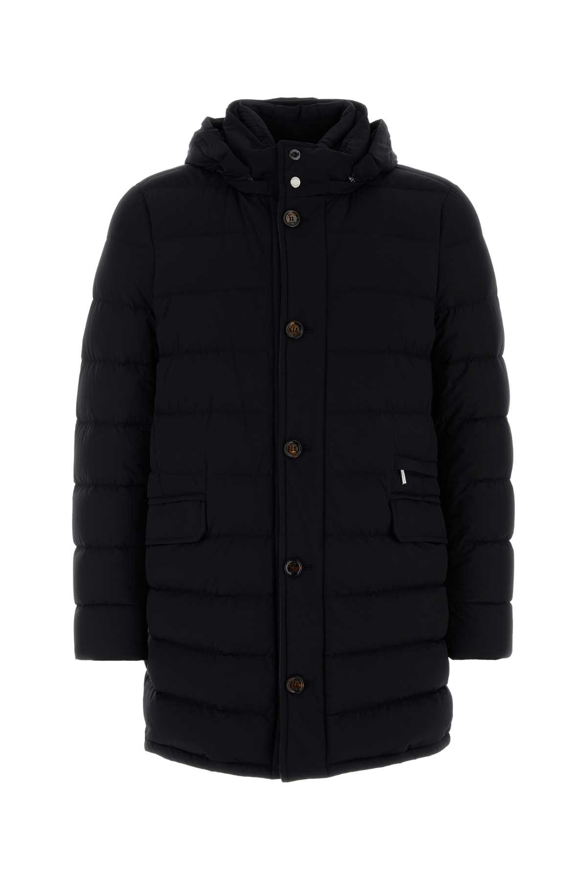 Moorer Midnight Blue Nylon Blend Calandri Down Jacket In Blue