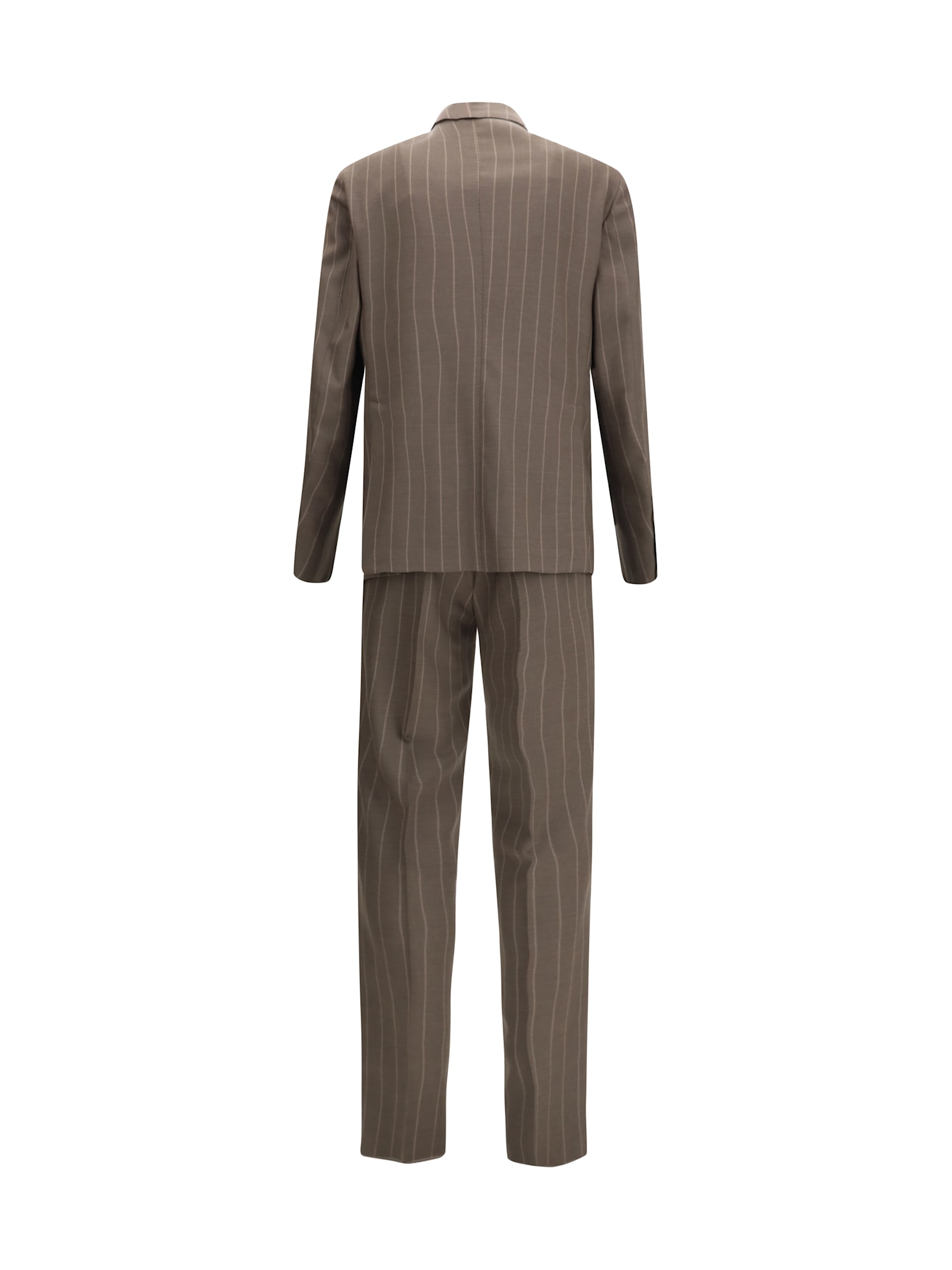 Tagliatore Double-breasted Suit In Brown
