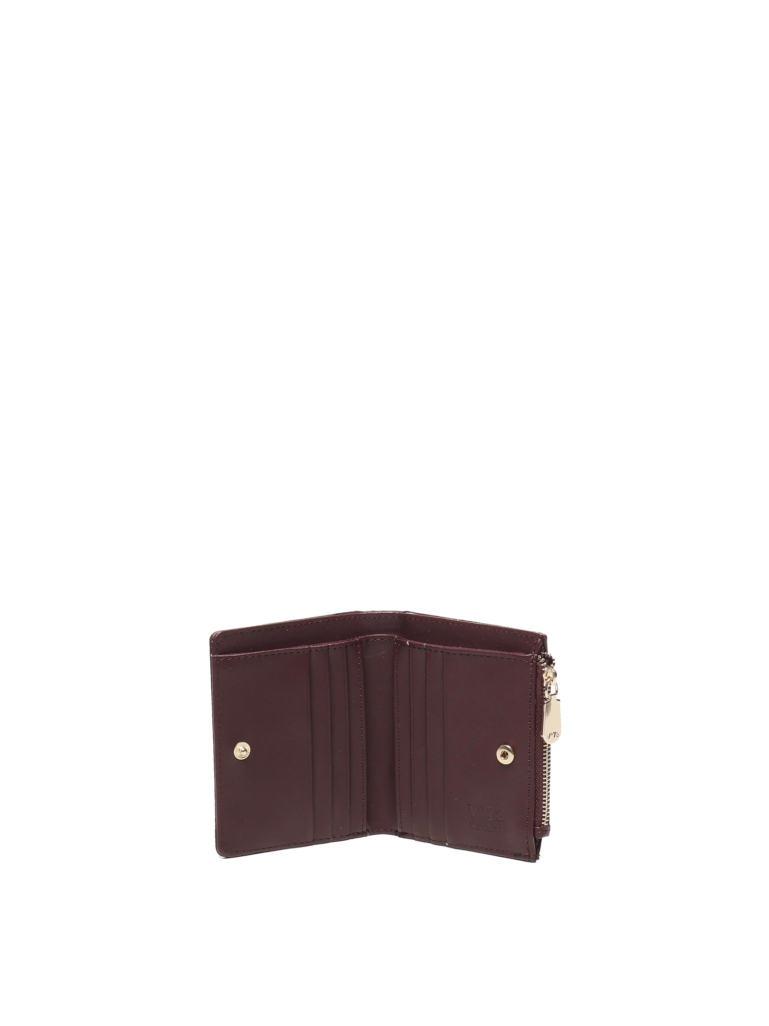 V73 Logo Wallet In Burgundy