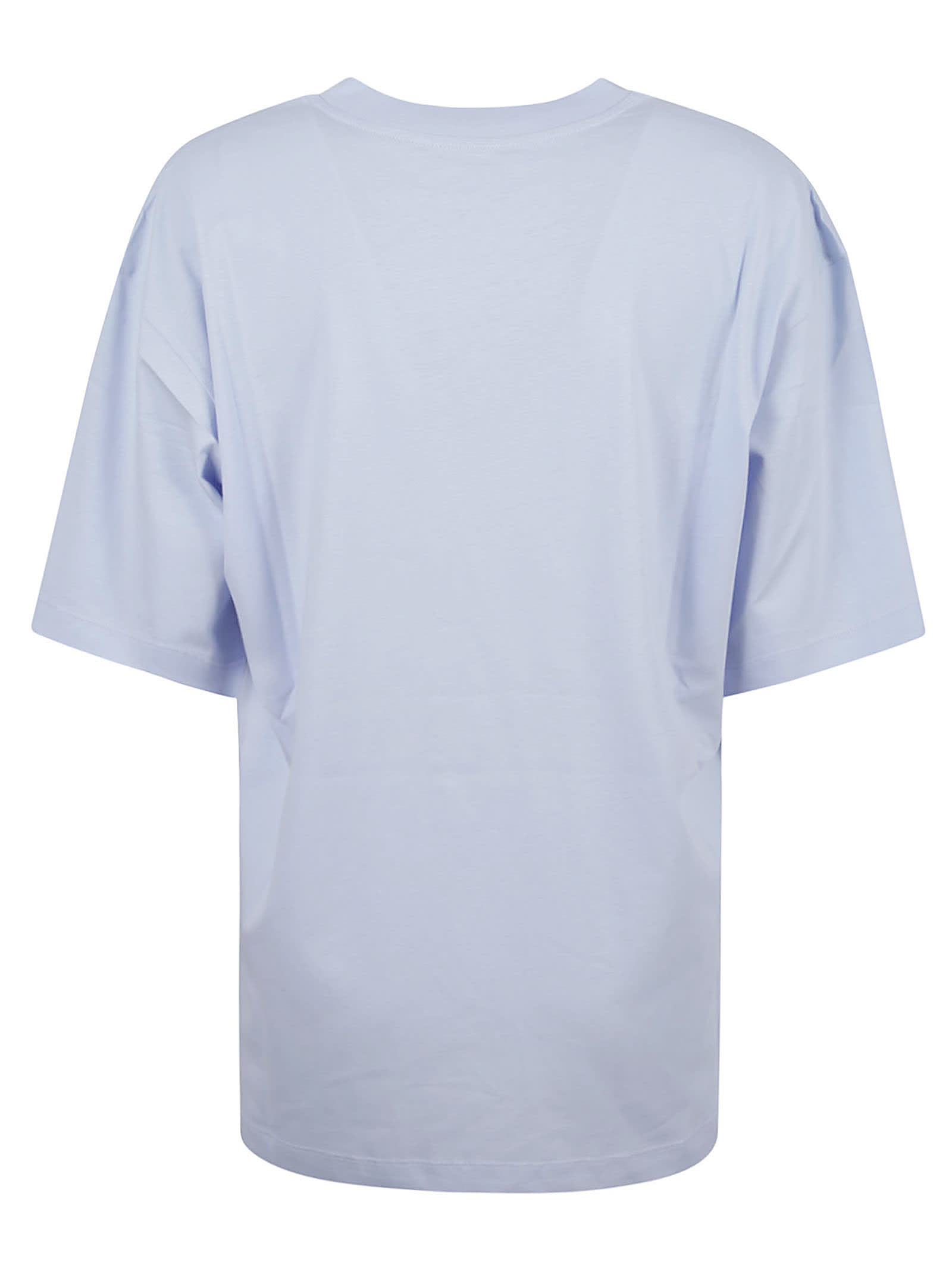 Shop Marni Oversized Signature T-shirt In Illusion Blue