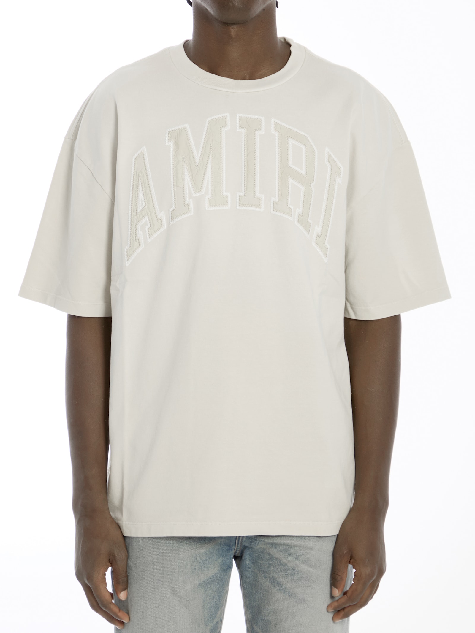 Shop Amiri Vintage Oversized T-shirt In Beige