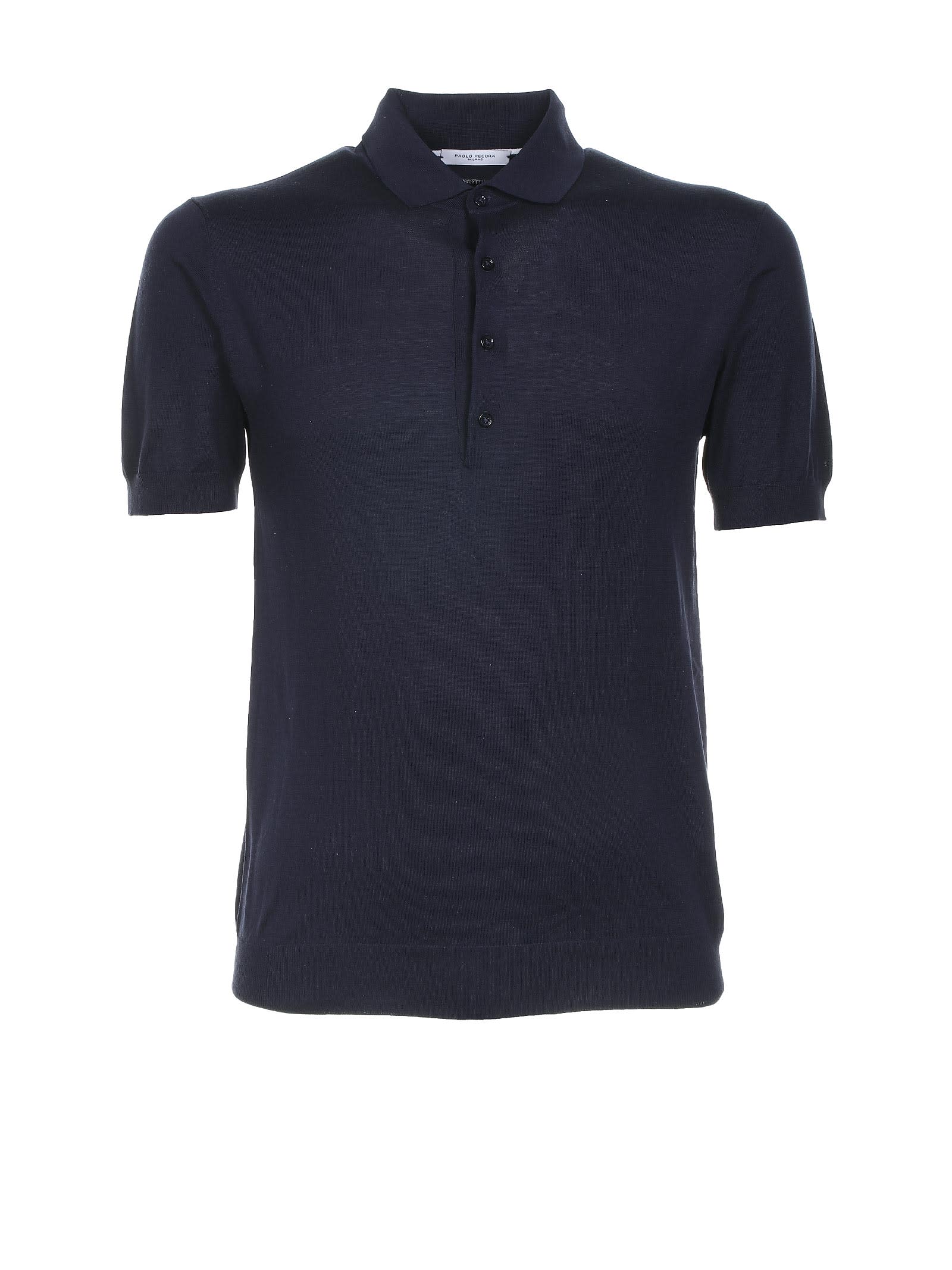 Paolo Pecora Polo Shirt In Blue- Colored