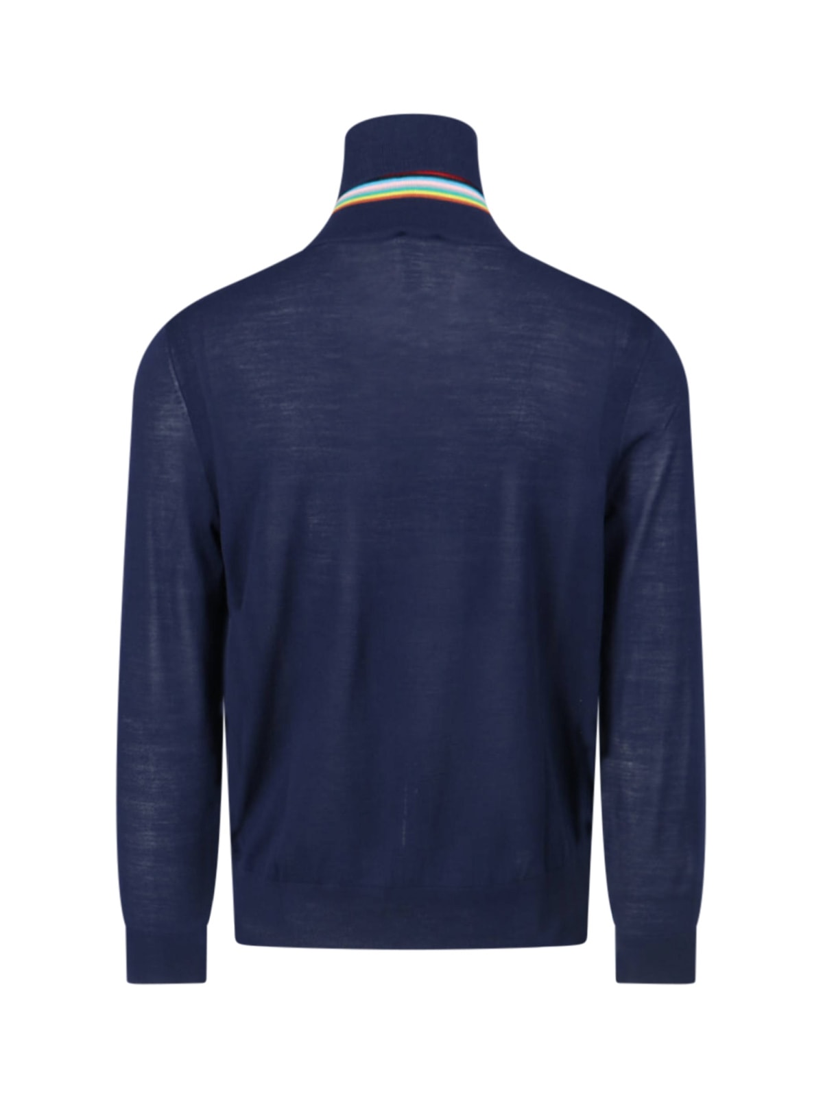 Shop Paul Smith Signature Stripe Turtleneck Sweater In Blue