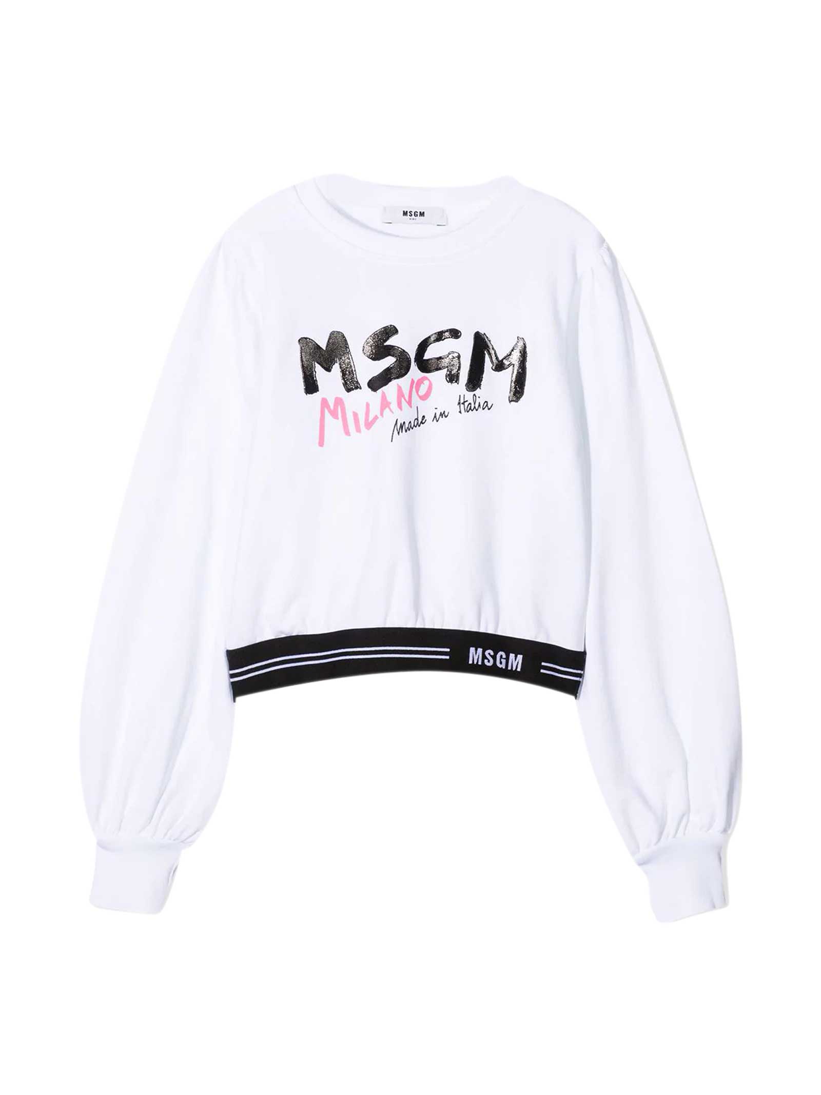 MSGM White Teen Sweatshirt