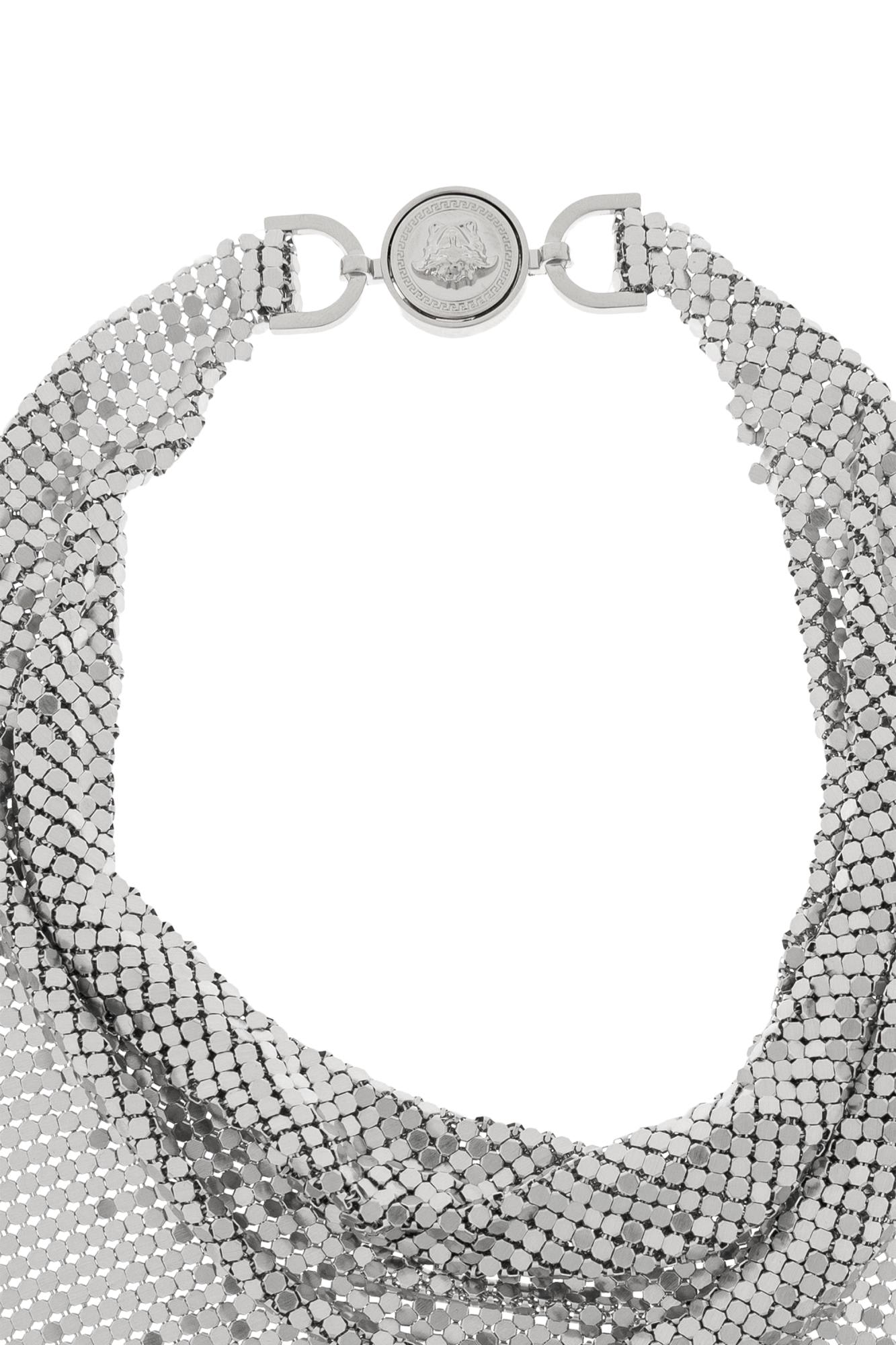 Versace Gleaming Necklace In Metallic