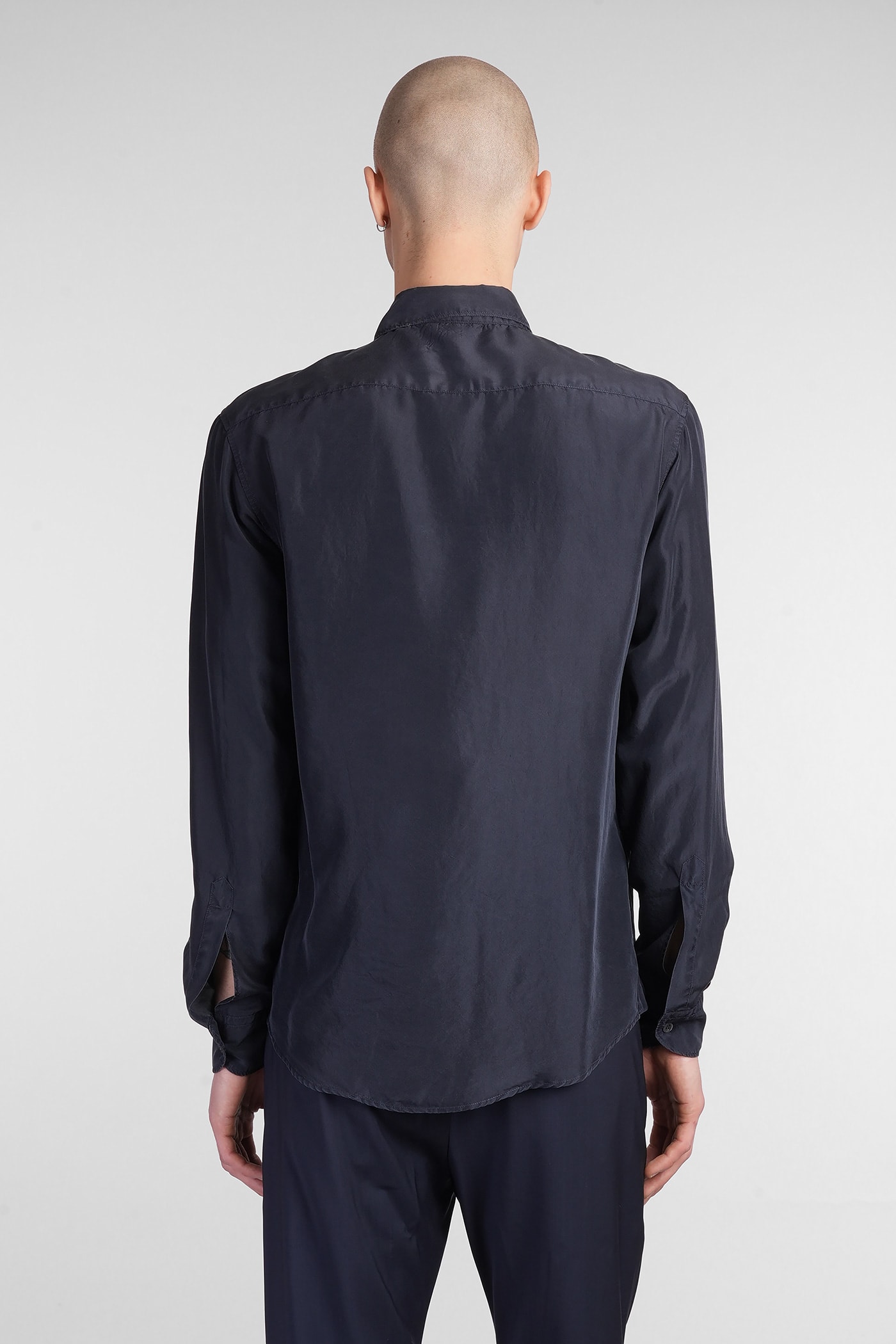 BARENA VENEZIA MARIDOLA SHIRT IN BLUE SILK 