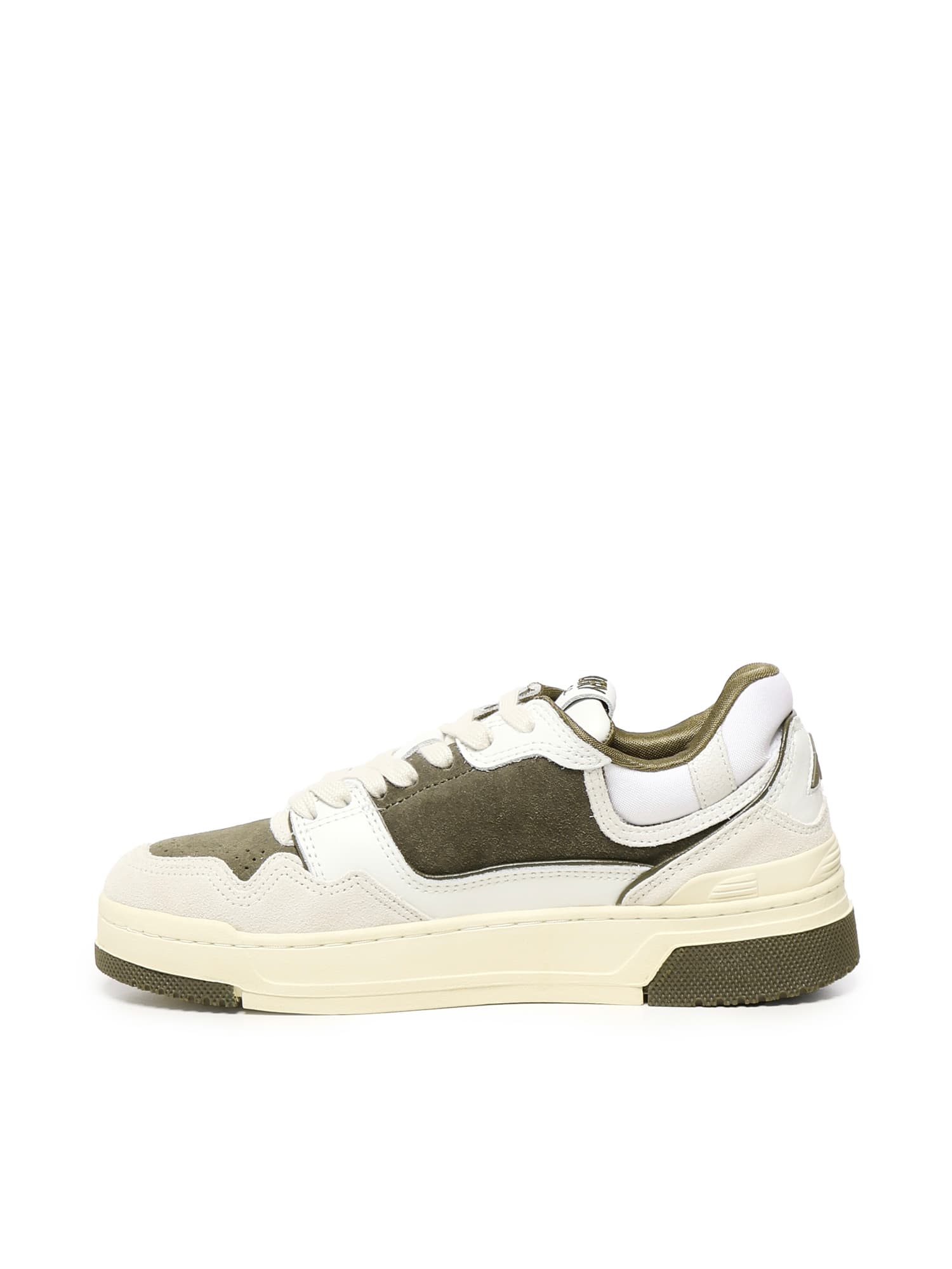 Autry Leather Panelled Trainers In Multi