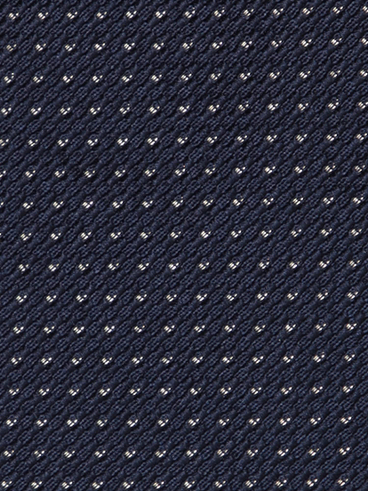 Shop Brioni Micropattern Dark Blue/gold Tie