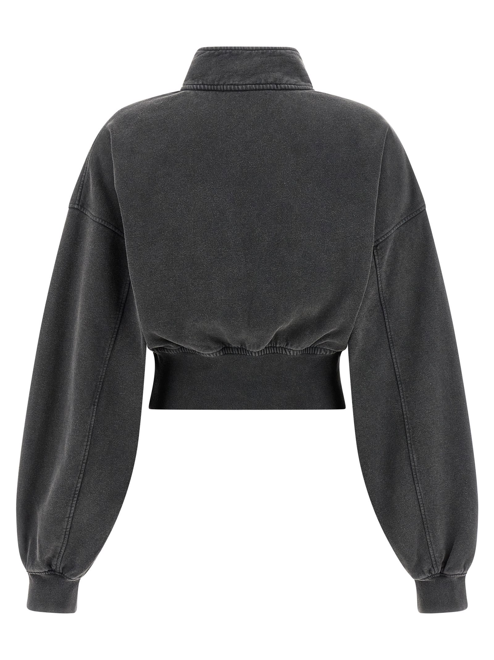 Alexander Wang T T By Alexander Wang Charcoal Cotton Sweatshirt In Gray