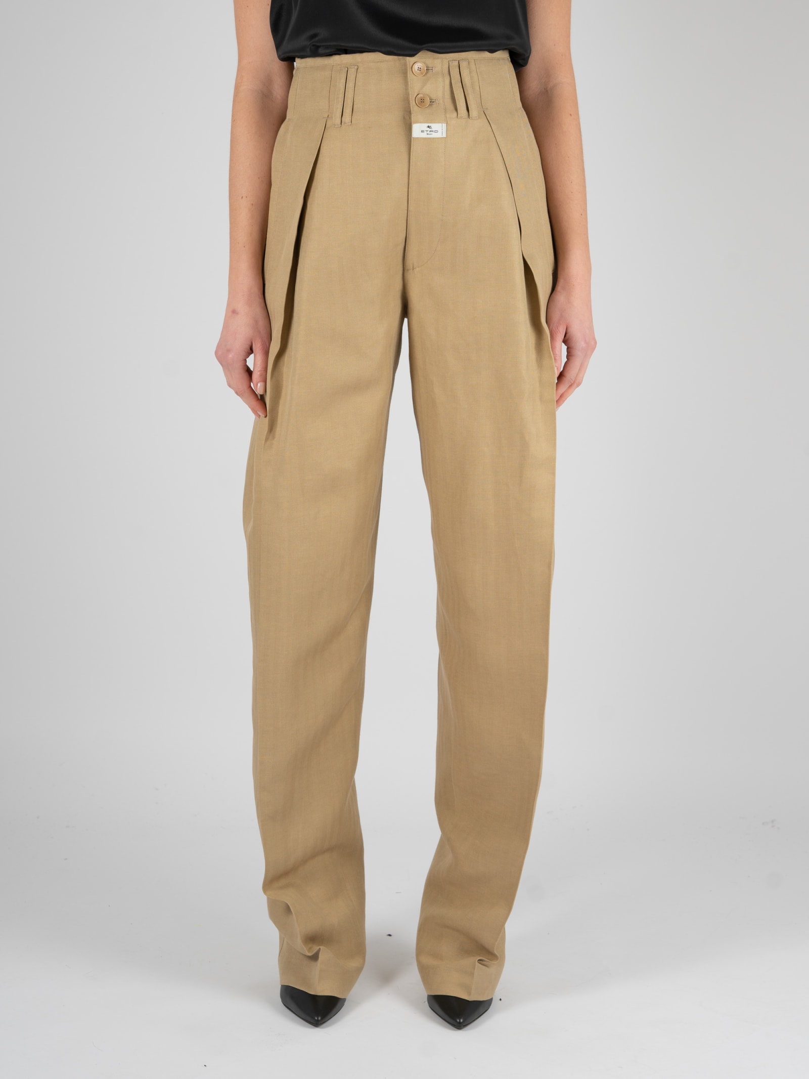 Etro Linen And Silk Trousers