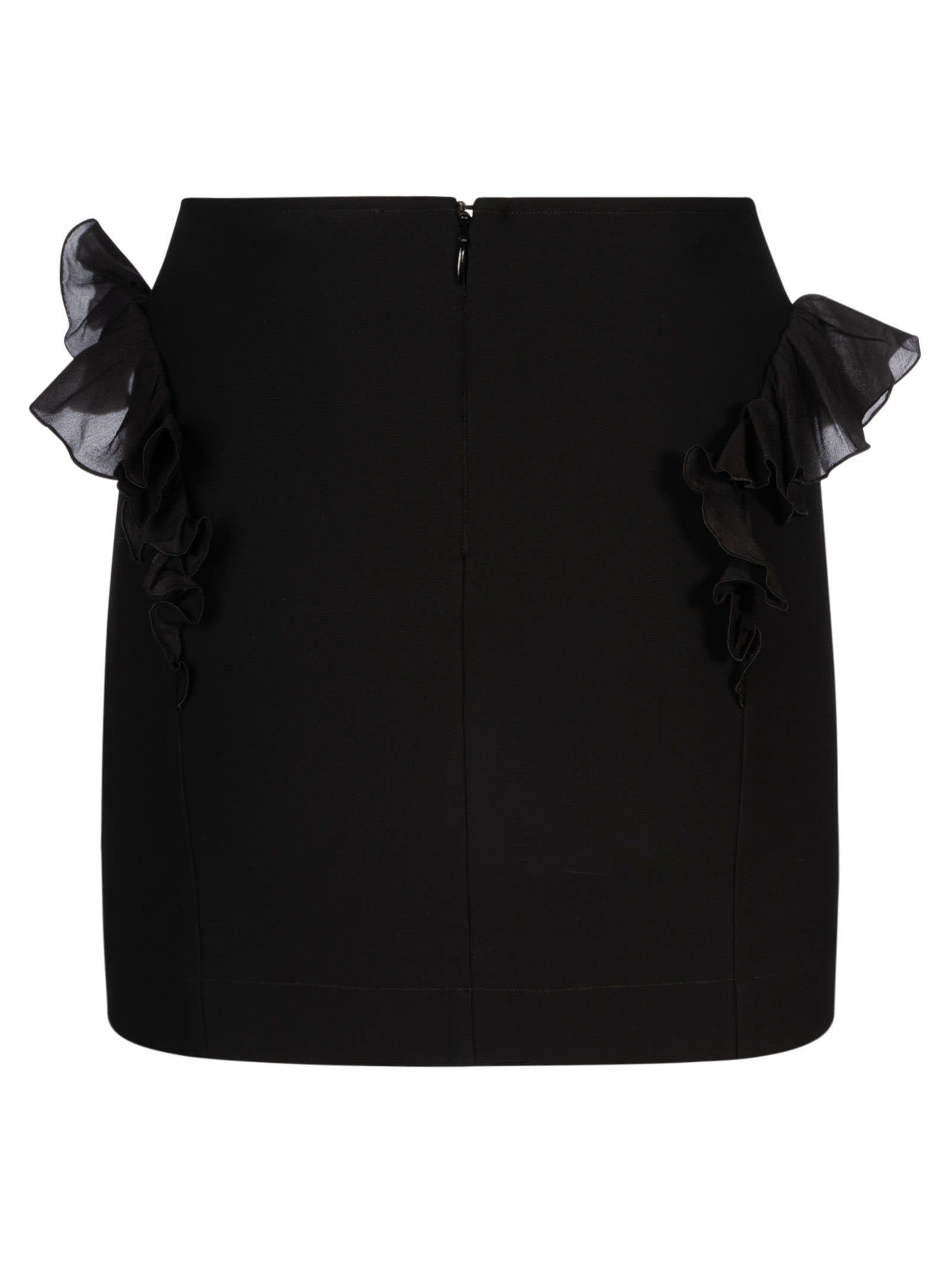 Shop Nensi Dojaka Frilled Inserts Mini Skirt In Black