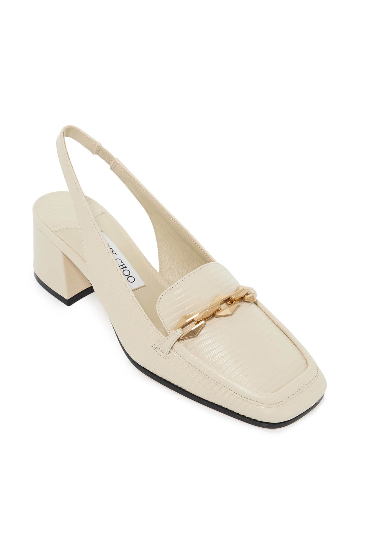 Shop Jimmy Choo Slingback Diamond Tilda 45 Dã©collet In Bamboo