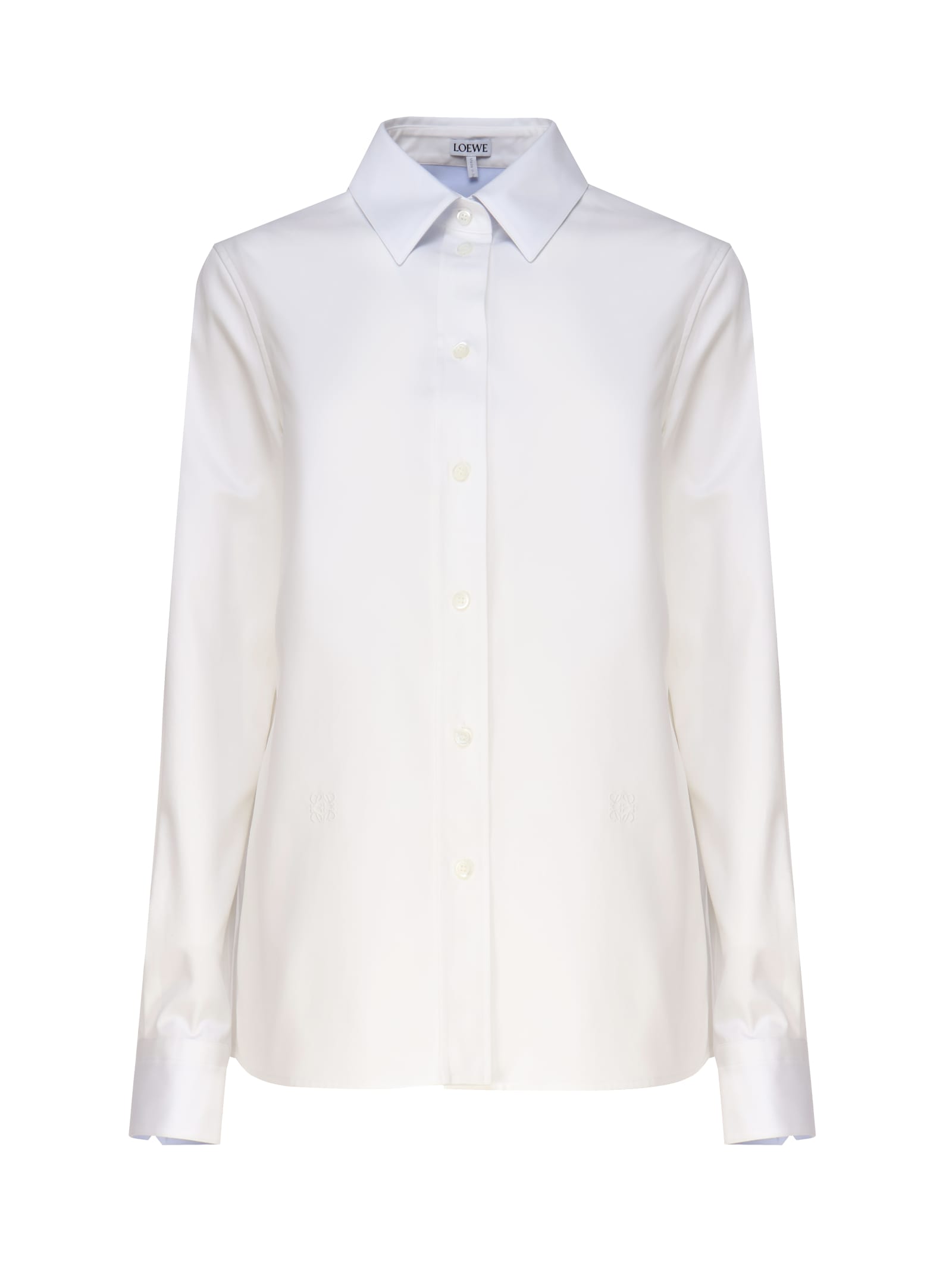 Shop Loewe Shirt Crafted In Medium-weight Cotton Twill In White