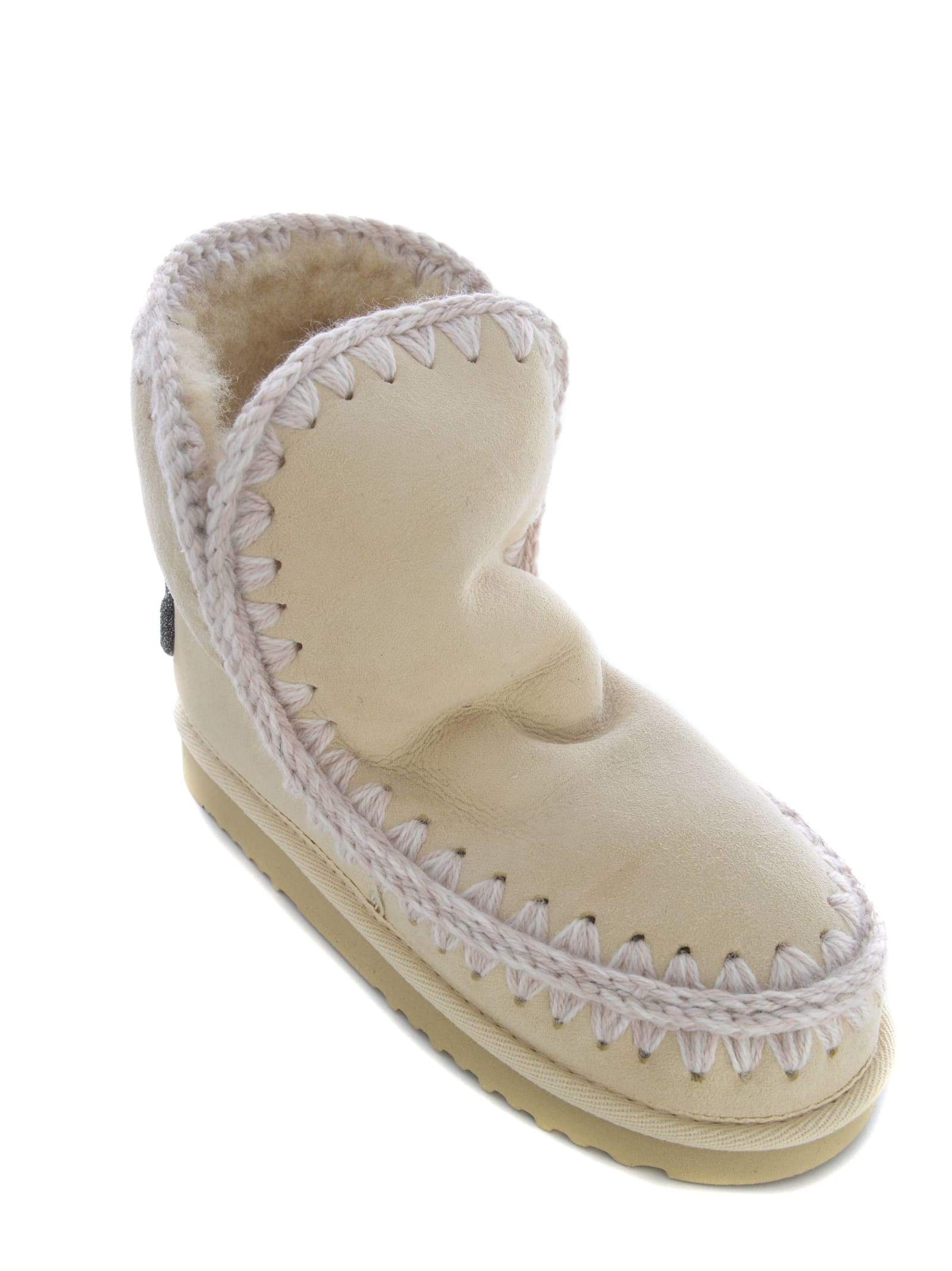 Shop Mou Boots  Eskimo18 Glitter Made Of Suede In Yellow