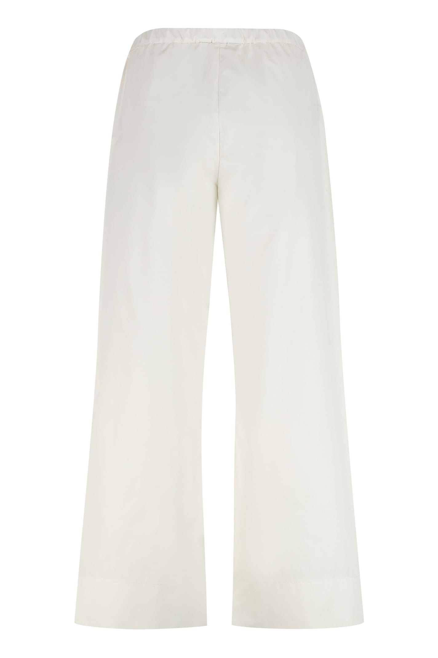 'S MAX MARA ARGENTO POPLIN COTTON TROUSERS