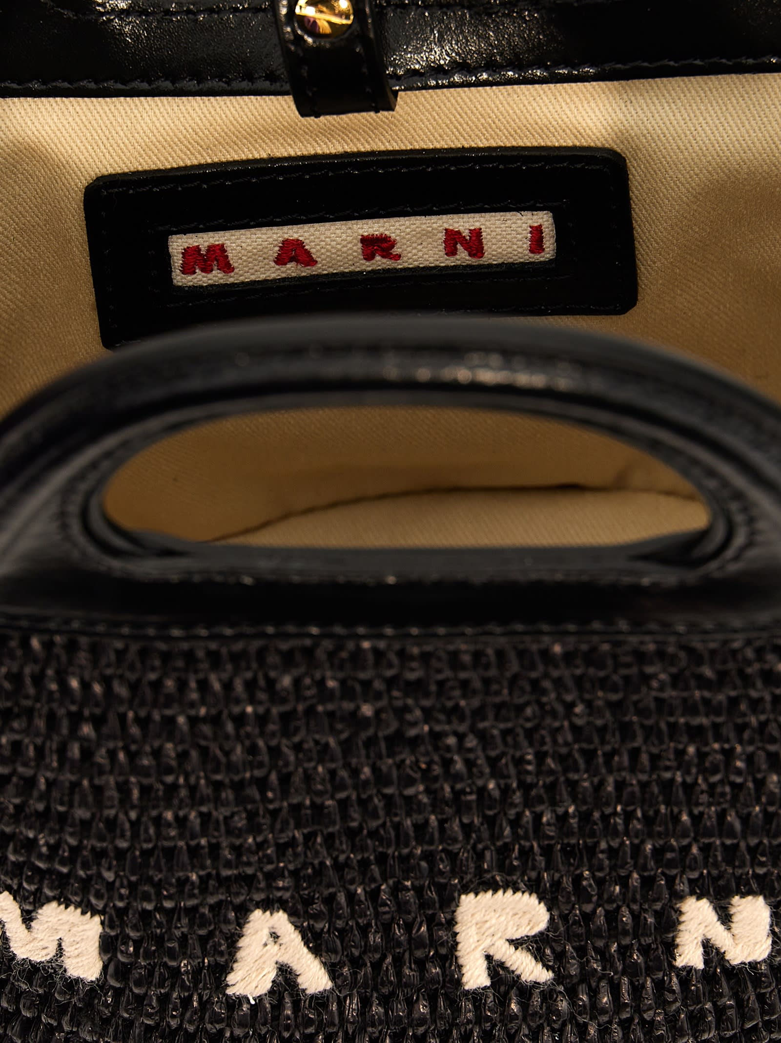 Shop Marni Tropicalia Micro Handbag In Black